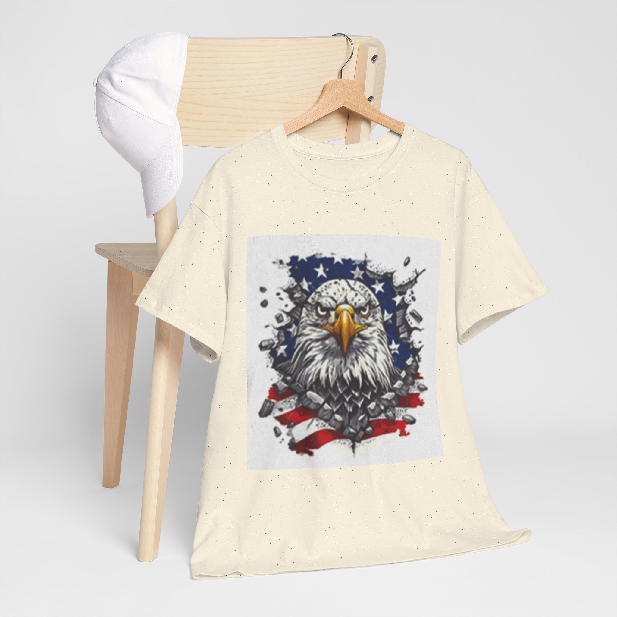 Eagle American Flag T-Shirt — Patriotic Bald Eagle Graphic Tee for 4th of July