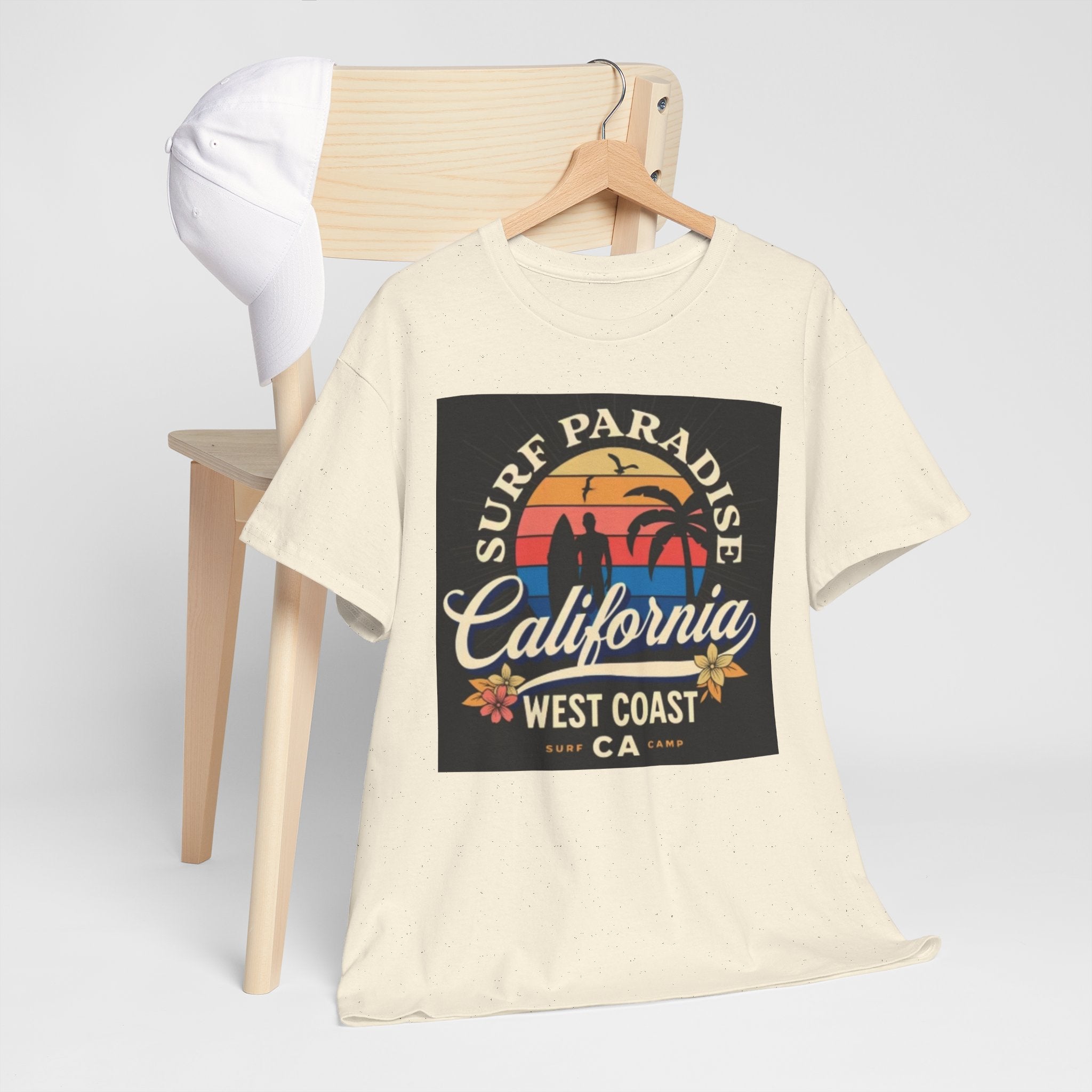 California Surf Paradise Tee — West Coast CA Vintage Sunset Graphic T-Shirt