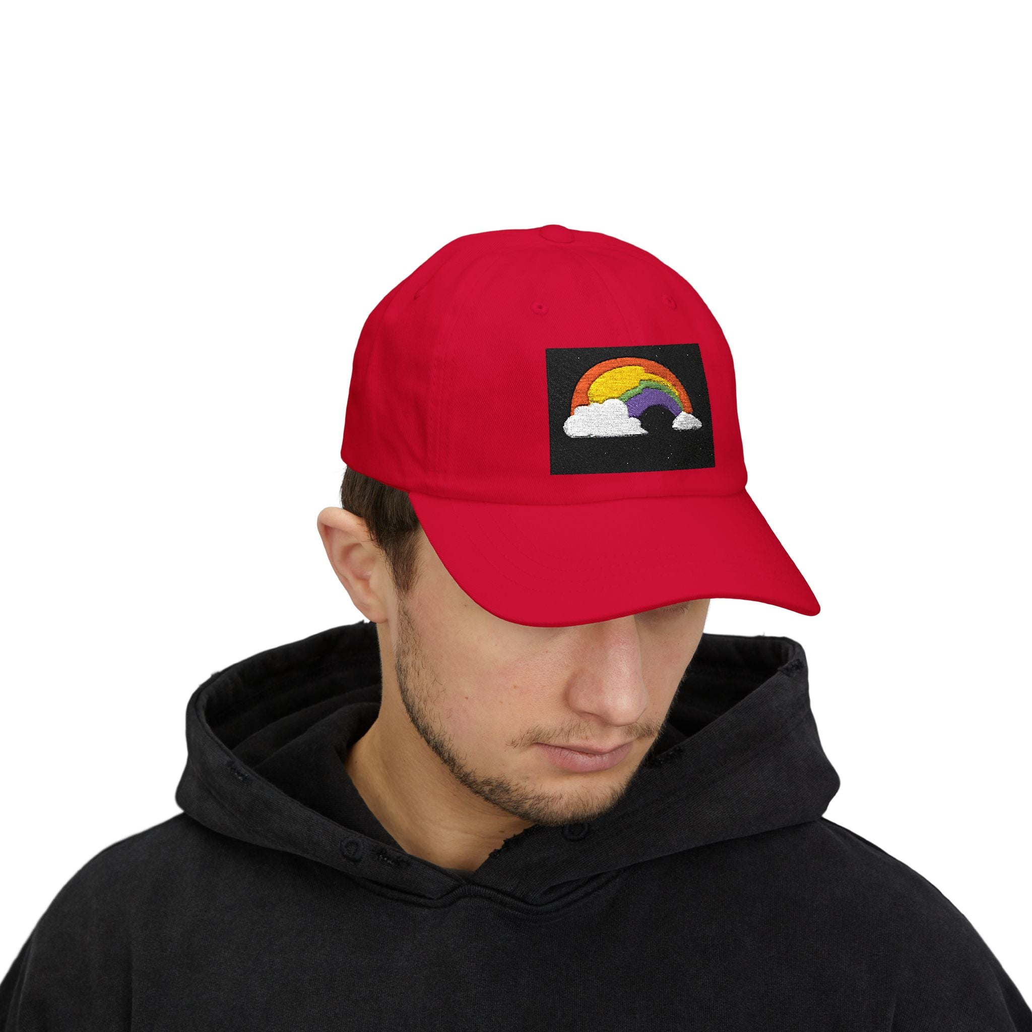Dad Cap — Embroidered Rainbow Patch Baseball Hat