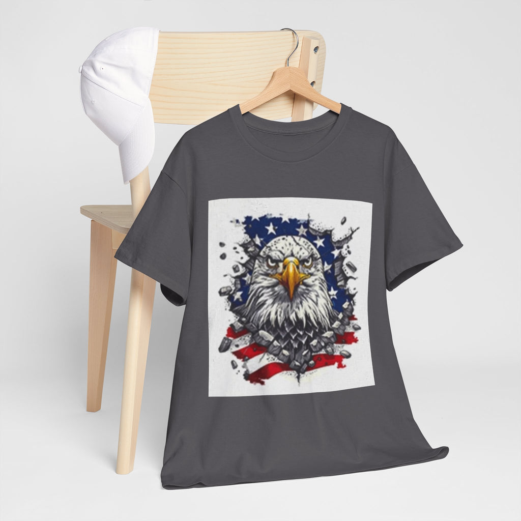 Eagle American Flag T-Shirt — Patriotic Bald Eagle Graphic Tee for 4th of July