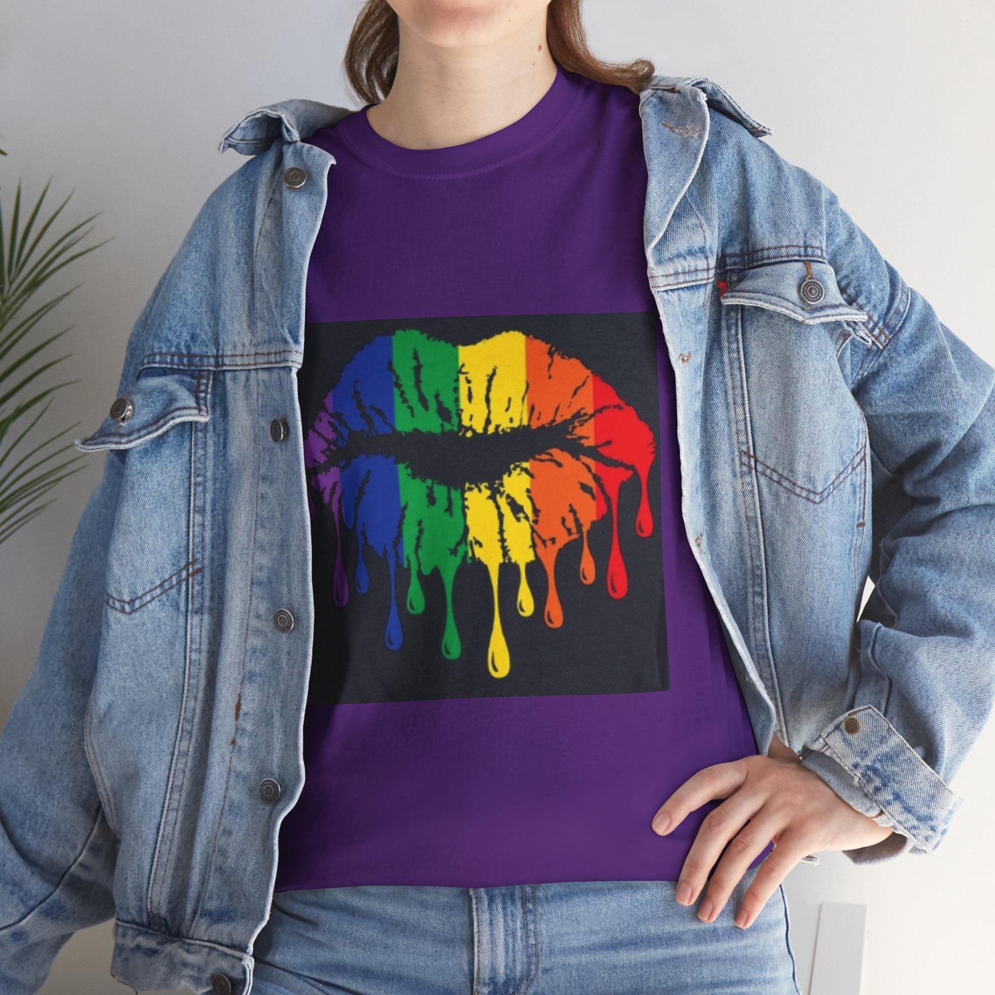 Rainbow Drip Kiss T-Shirt – LGBTQ+ Pride Graphic Tee