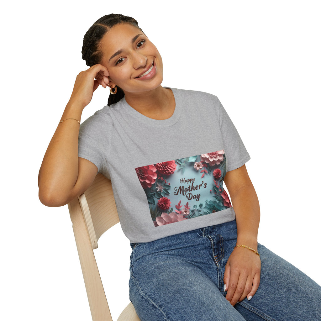 Mother's Day Floral T-Shirt — "Happy Mother's Day" Garden Bouquet Tee