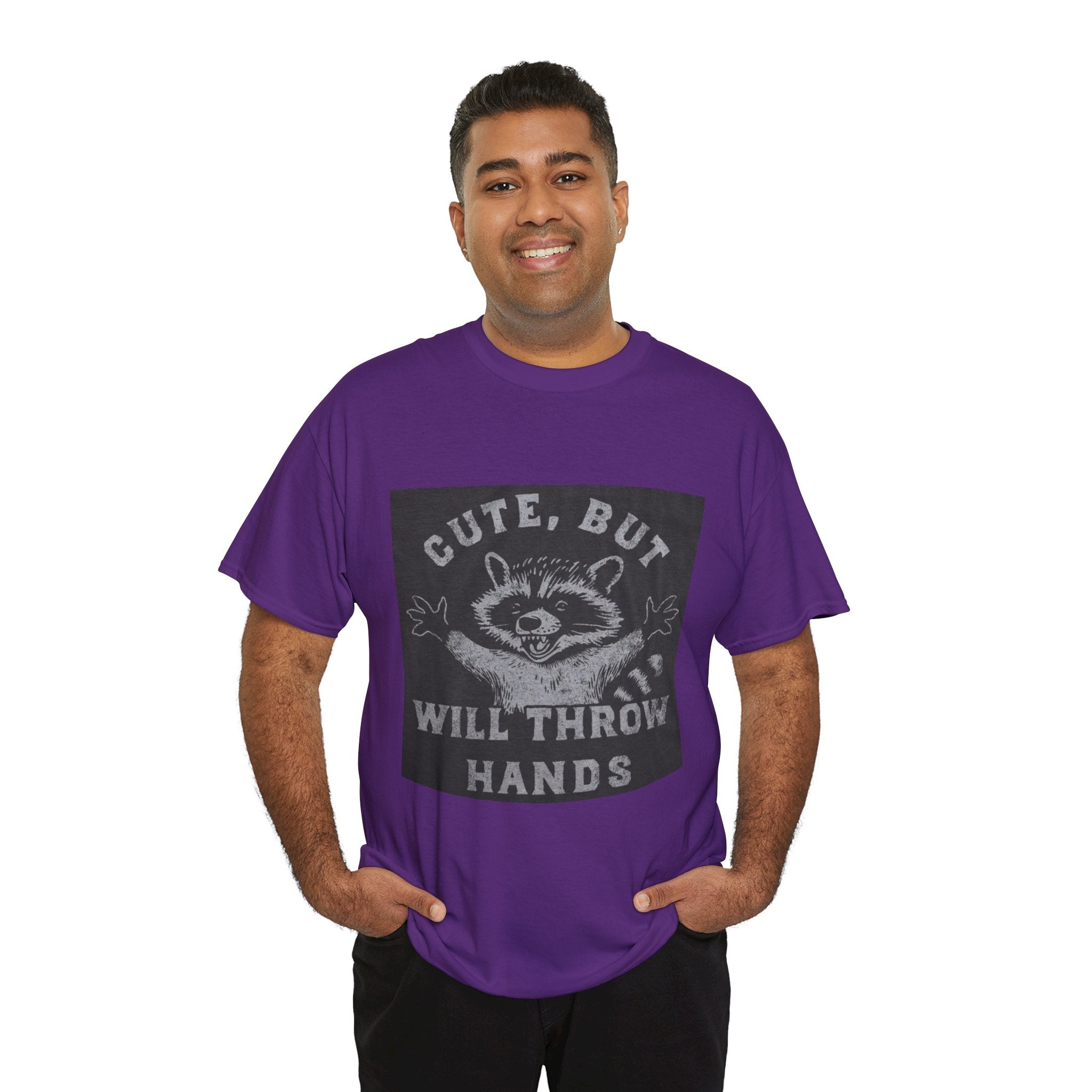 Cute But Will Throw Hands Raccoon T-Shirt