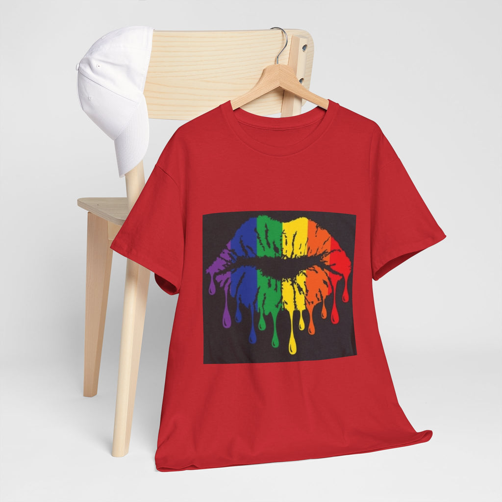 Rainbow Drip Kiss T-Shirt – LGBTQ+ Pride Graphic Tee