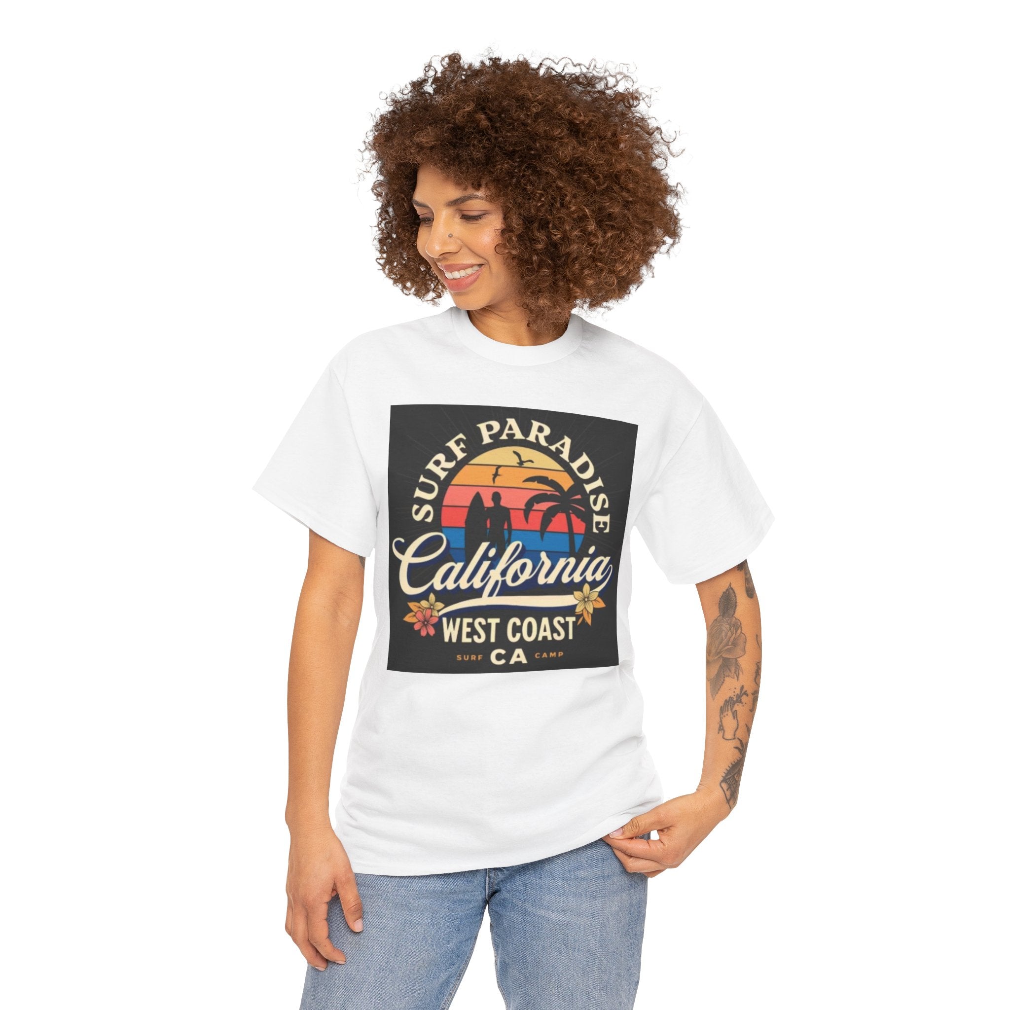 California Surf Paradise Tee — West Coast CA Vintage Sunset Graphic T-Shirt