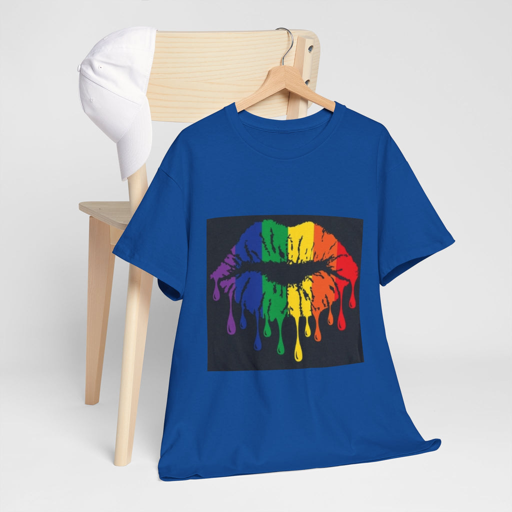 Rainbow Drip Kiss T-Shirt – LGBTQ+ Pride Graphic Tee