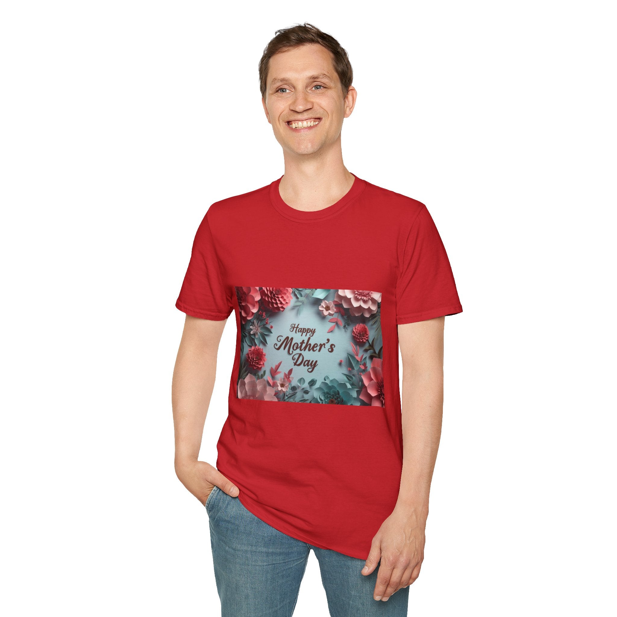 Mother's Day Floral T-Shirt — "Happy Mother's Day" Garden Bouquet Tee