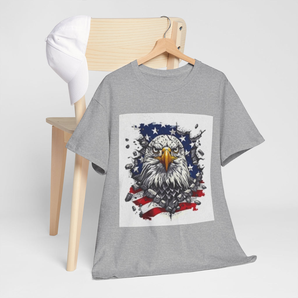 Eagle American Flag T-Shirt — Patriotic Bald Eagle Graphic Tee for 4th of July