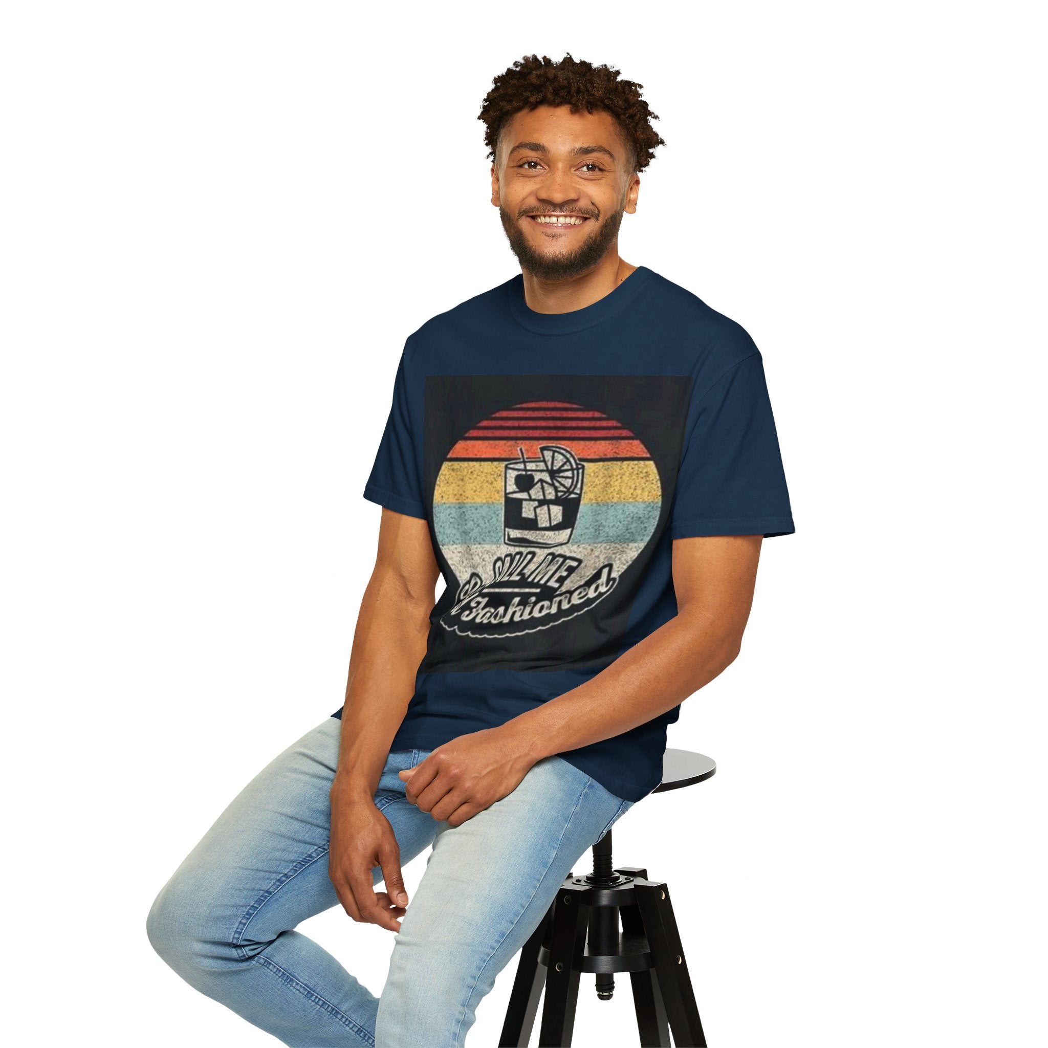 T-Shirt — "Call Me Old Fashioned" Retro Cocktail Graphic Tee