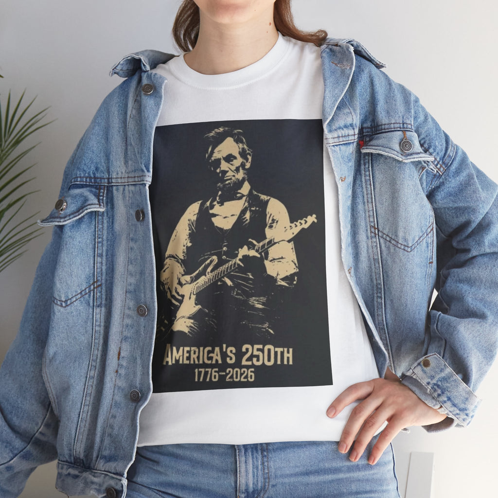 America's 250th Guitar Tee — 1776–2026 Patriotic Rock T‑Shirt