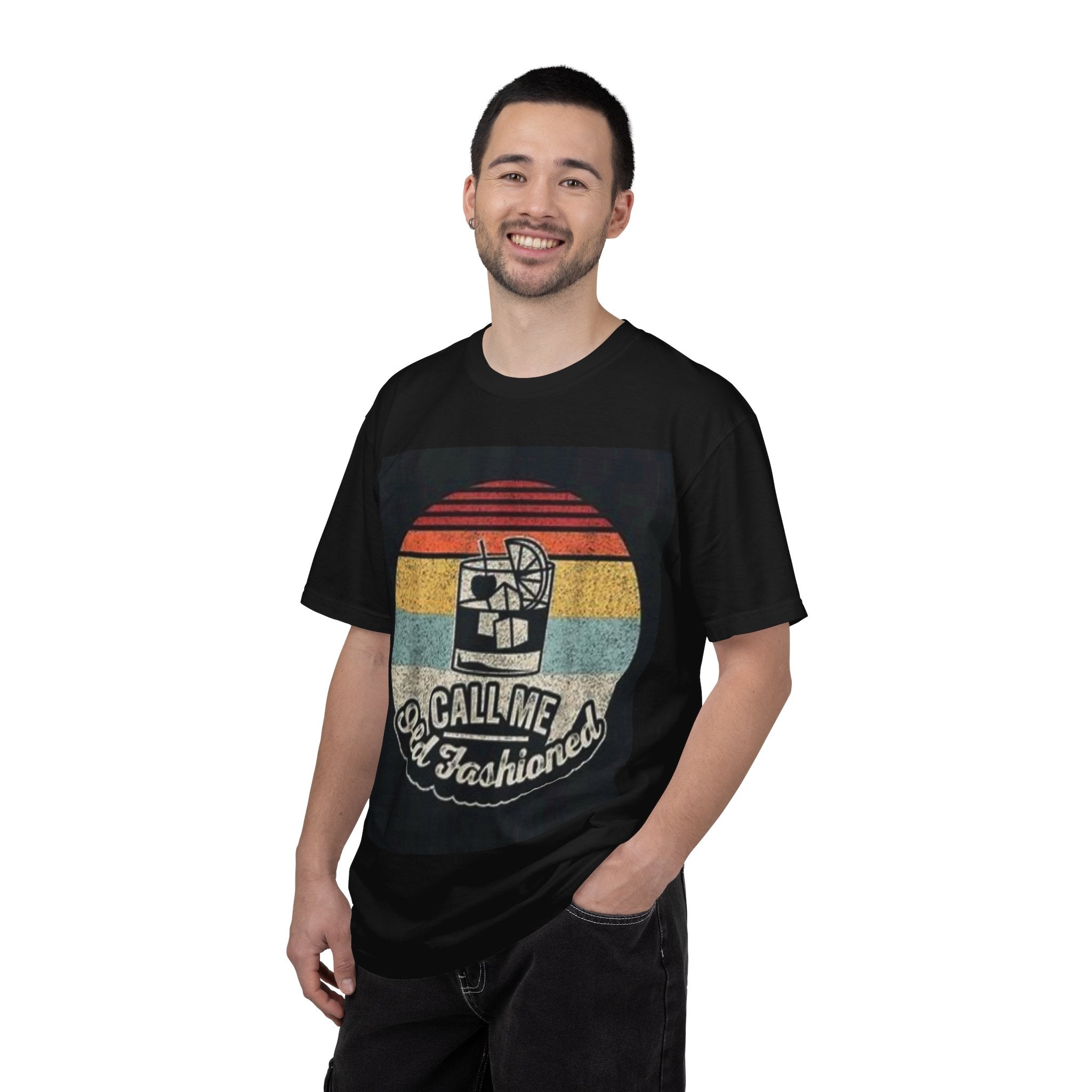 T-Shirt — "Call Me Old Fashioned" Retro Cocktail Graphic Tee