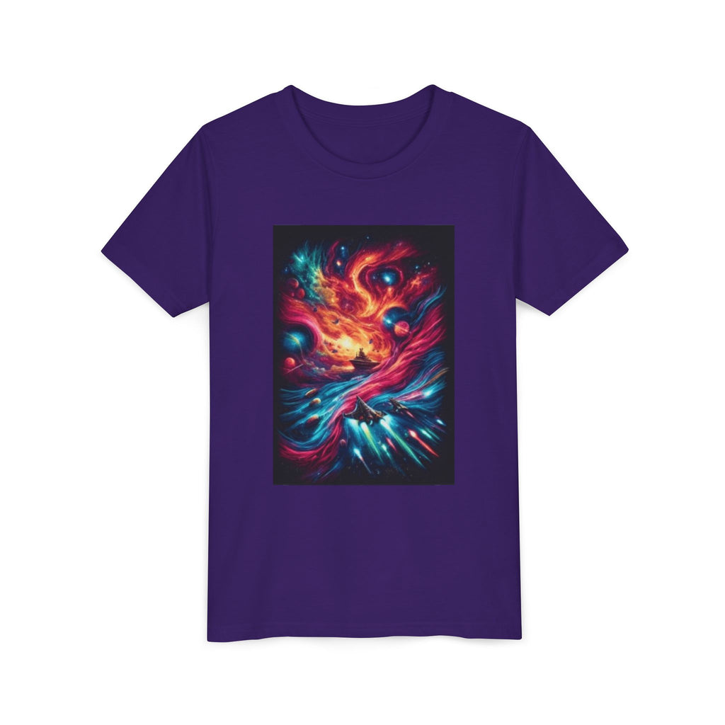 Youth Tee — Cosmic Phoenix Abstract Galaxy Art