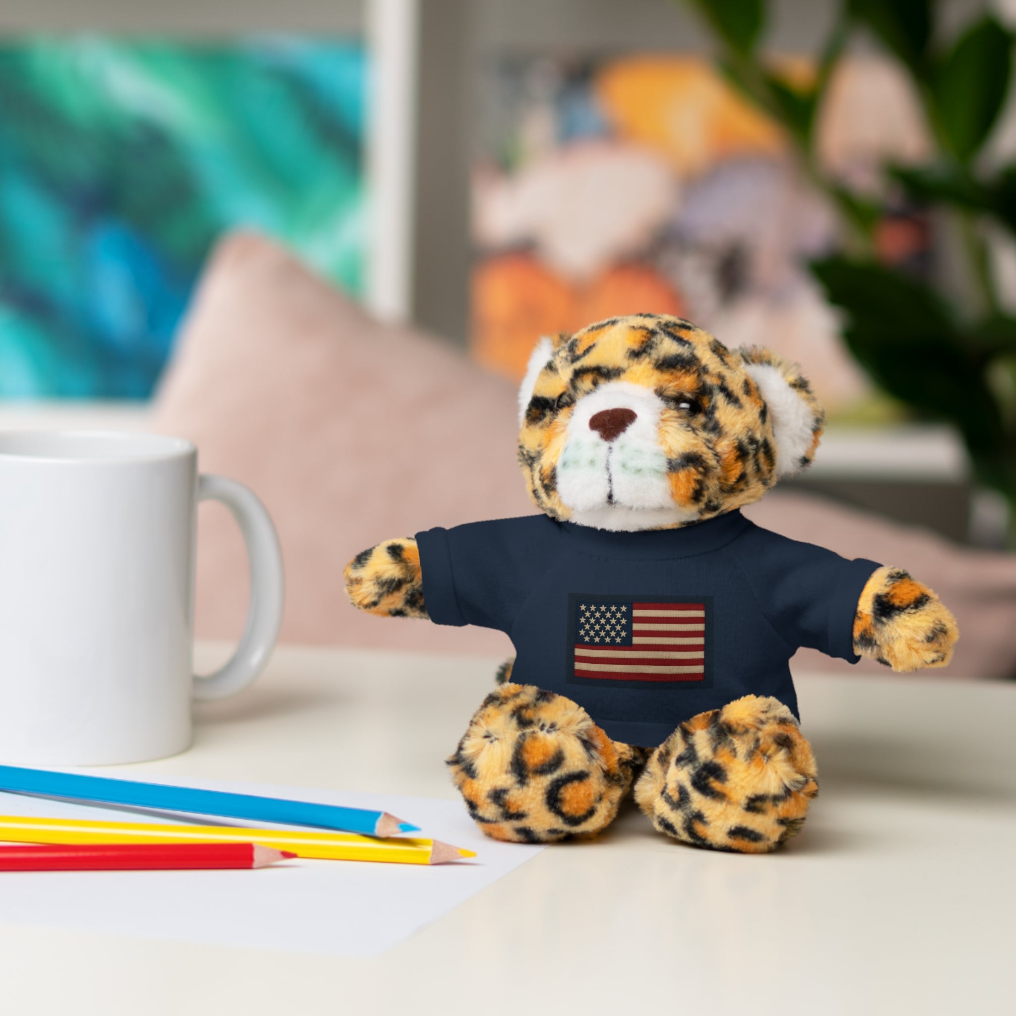 American Flag Teddy Bear with Tee — Patriotic Plush Gift