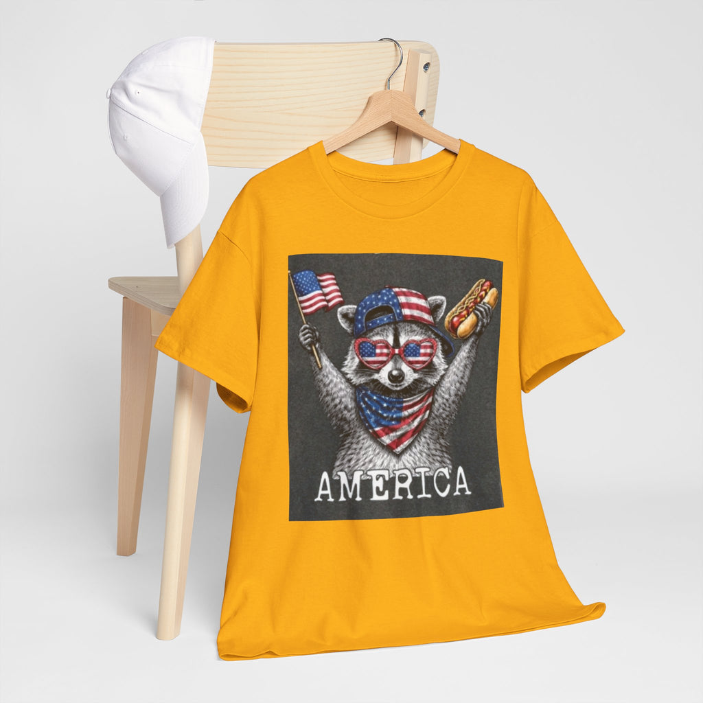 Patriotic Raccoon 'America' T-Shirt