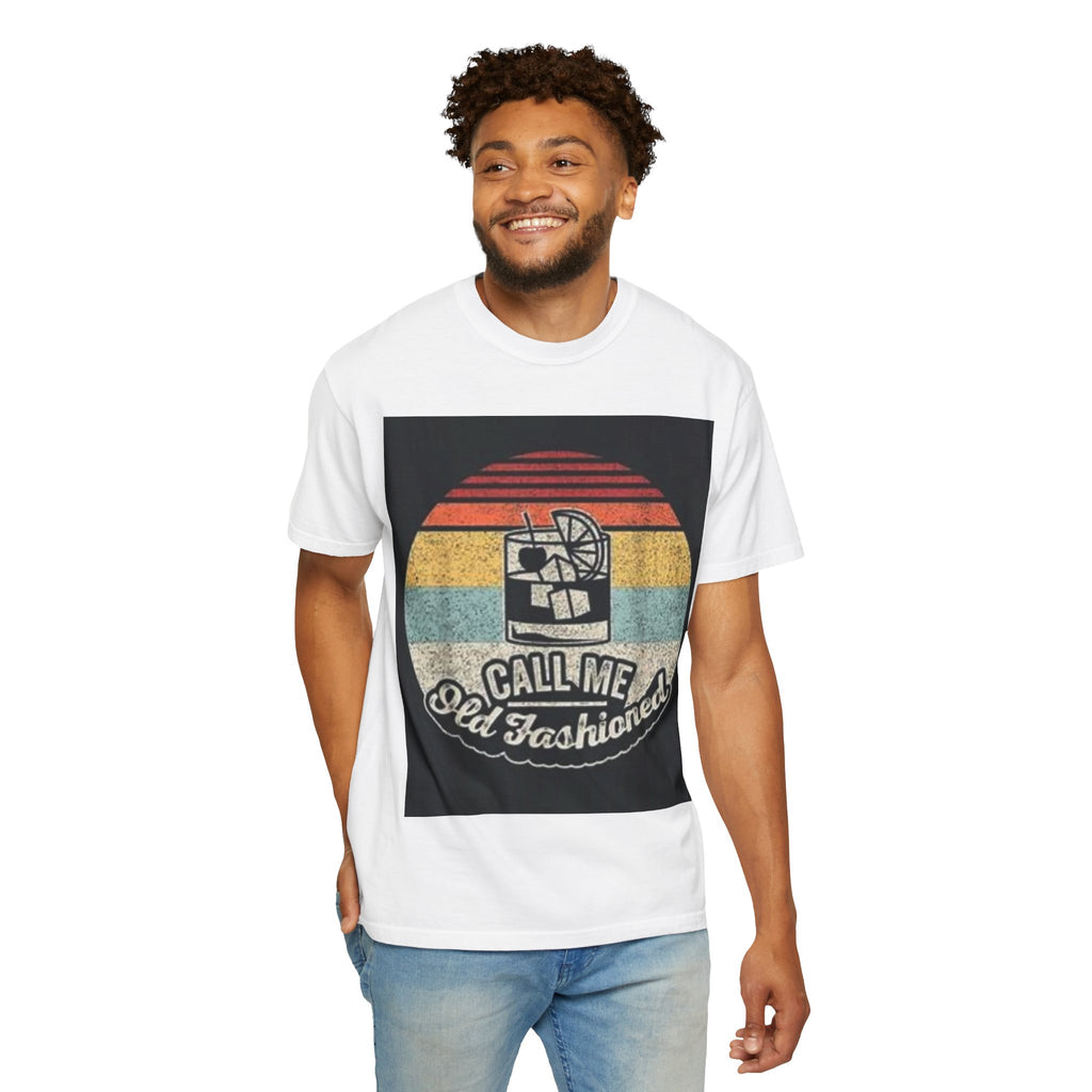 T-Shirt — "Call Me Old Fashioned" Retro Cocktail Graphic Tee