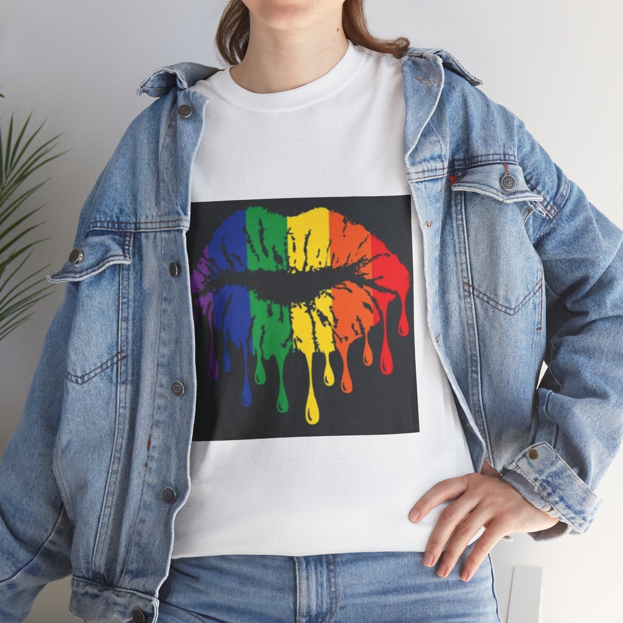 Rainbow Drip Kiss T-Shirt – LGBTQ+ Pride Graphic Tee