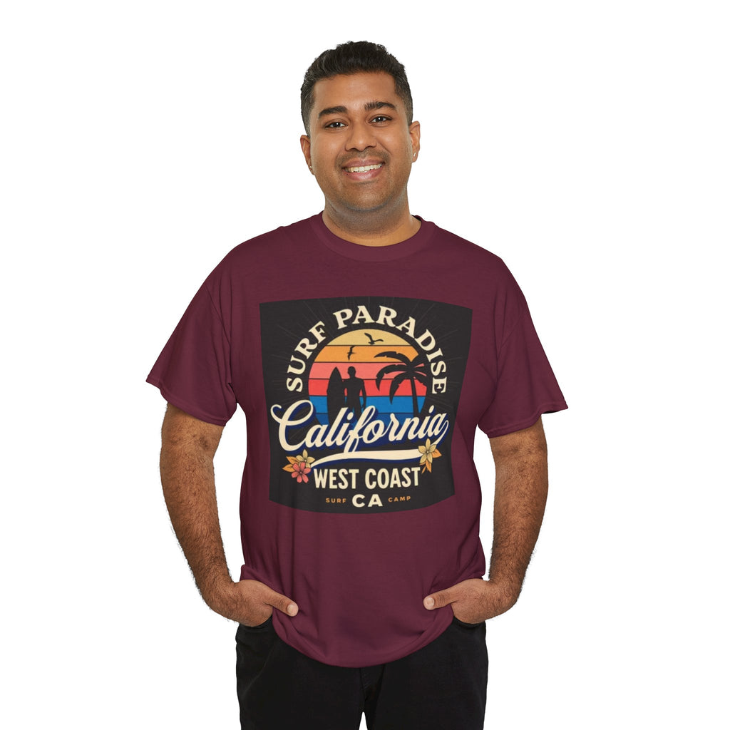 California Surf Paradise Tee — West Coast CA Vintage Sunset Graphic T-Shirt