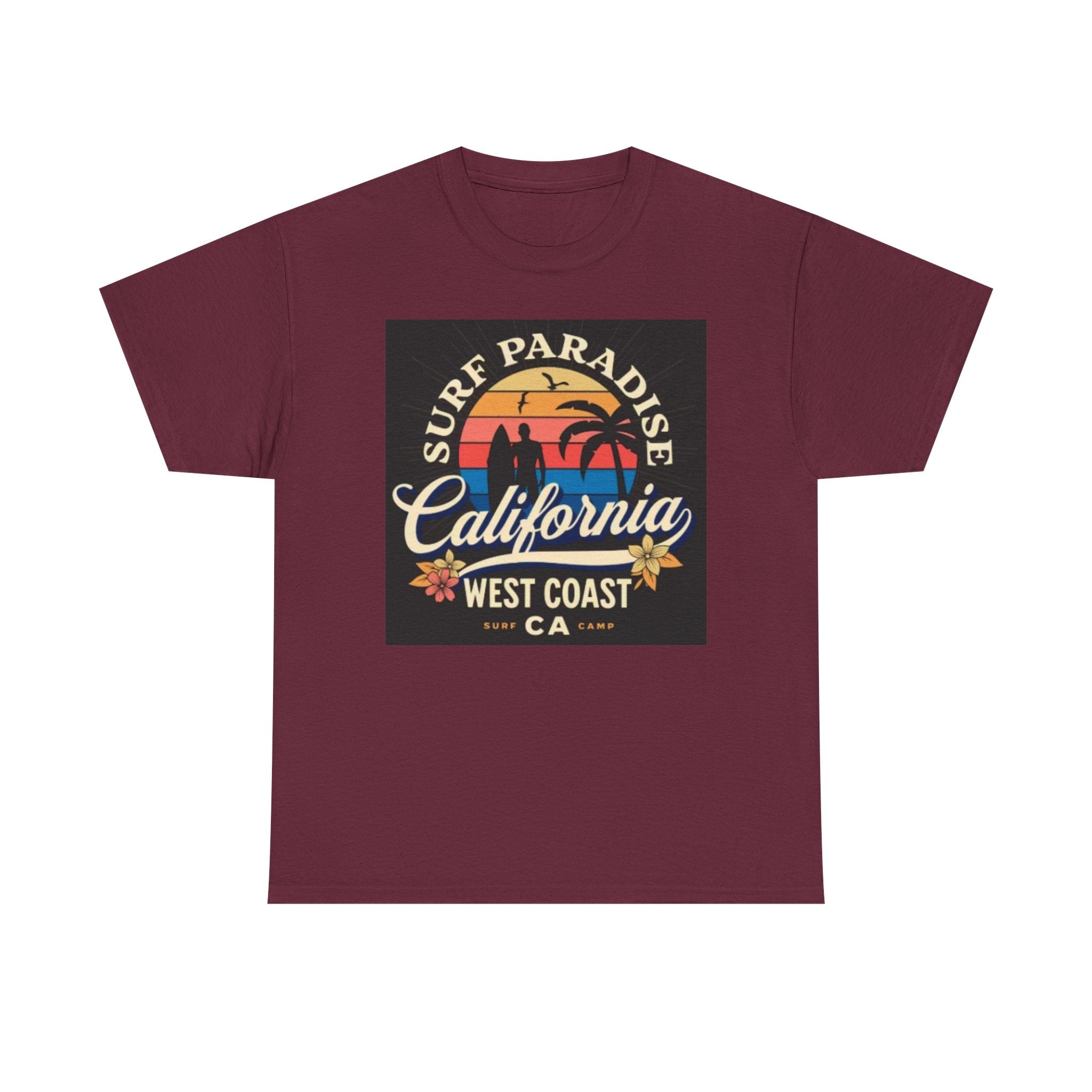 California Surf Paradise Tee — West Coast CA Vintage Sunset Graphic T-Shirt