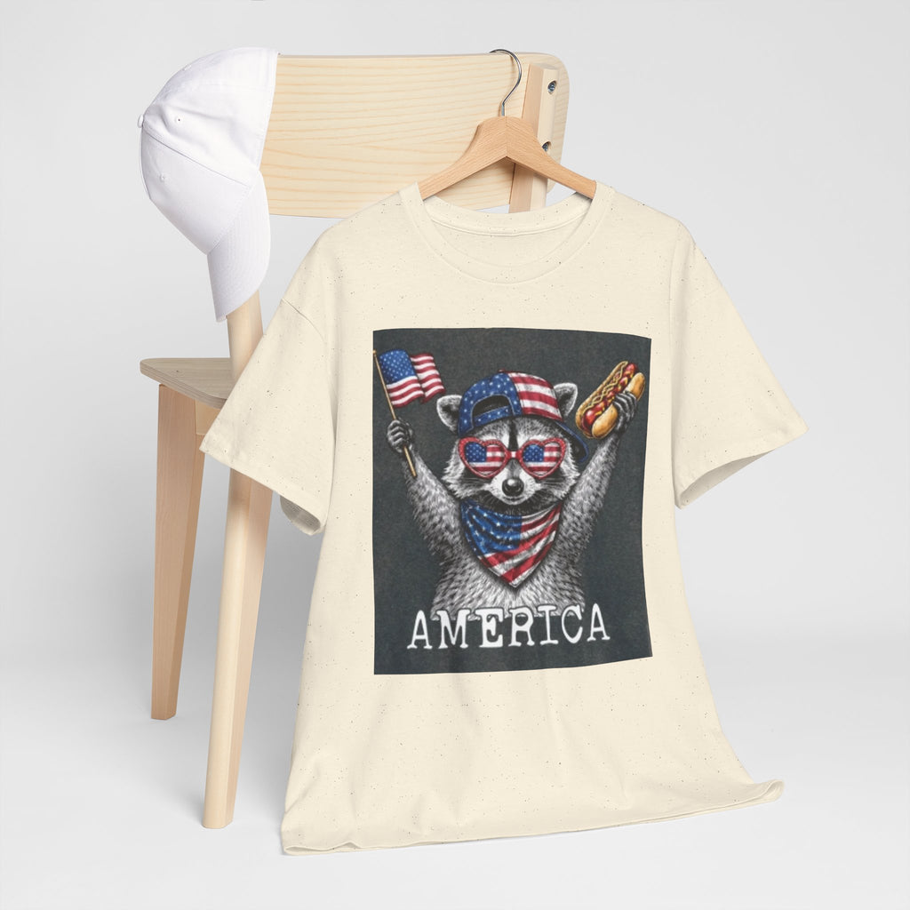 Patriotic Raccoon 'America' T-Shirt