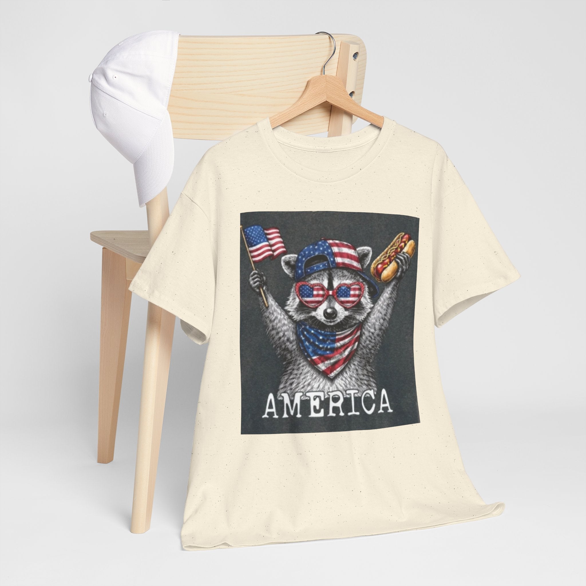 Patriotic Raccoon 'America' T-Shirt