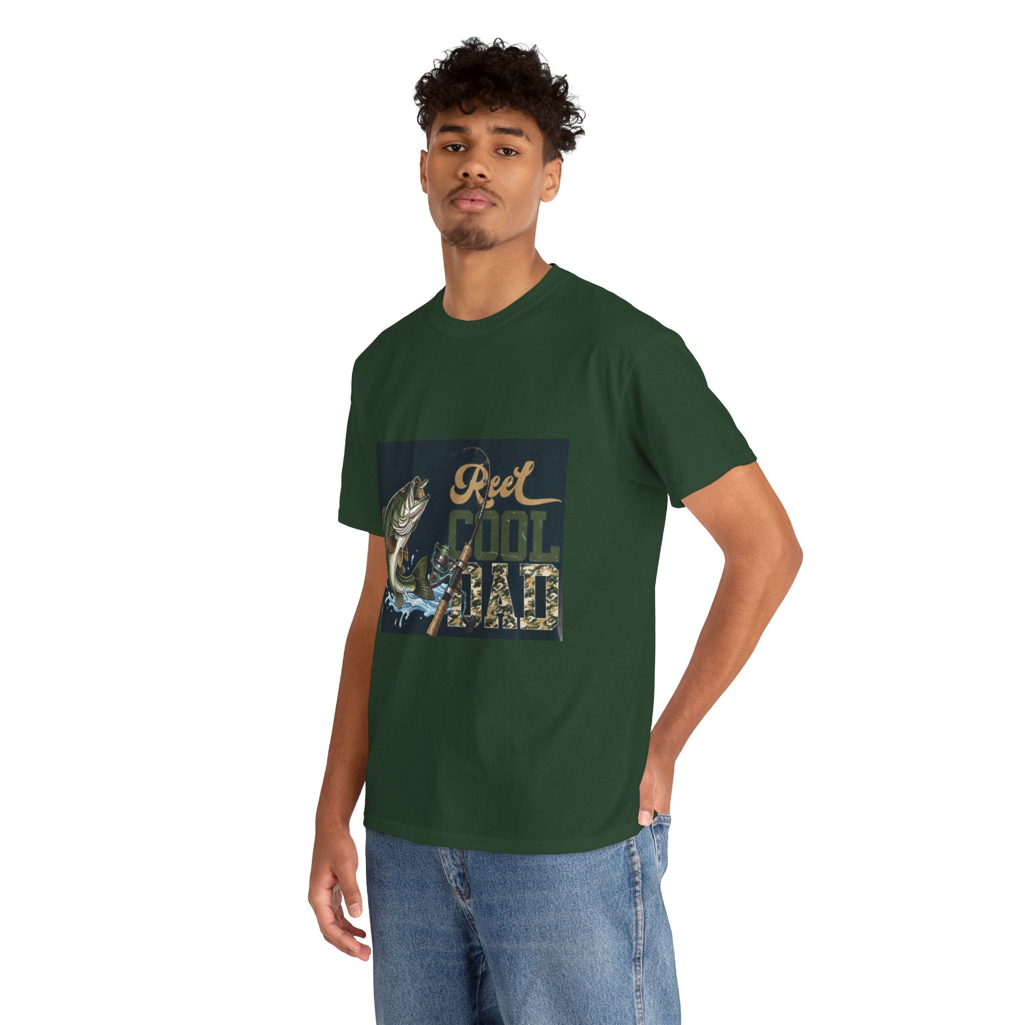 Fishing T-Shirt — "Reel Cool Dad" Graphic Tee