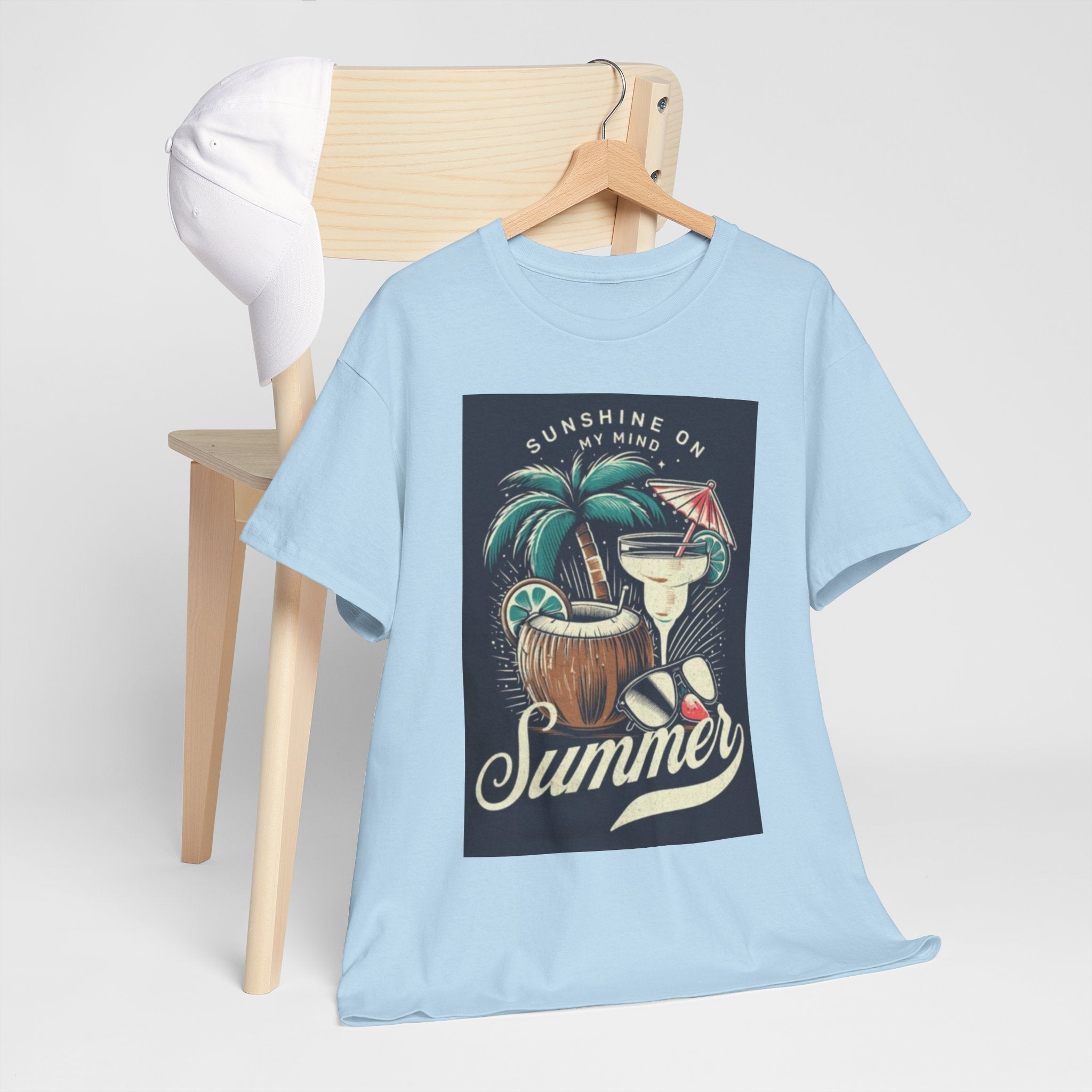 Summer Cocktail Tee — "Sunshine On My Mind" Tropical Beach T-Shirt