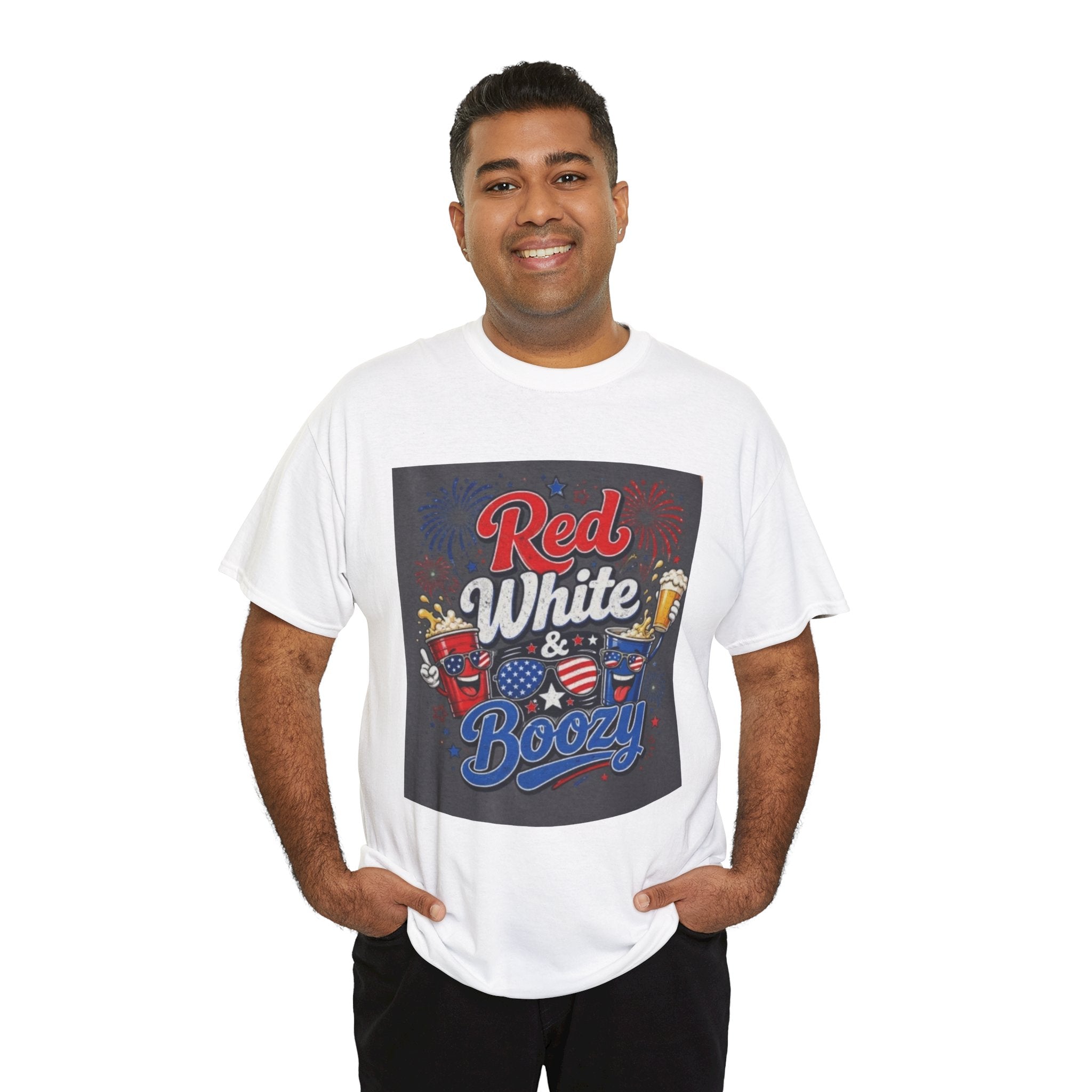 Red White & Boozy T-Shirt – Patriotic 4th of July Party Tee