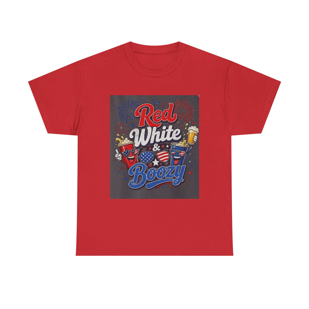 Red White & Boozy T-Shirt – Patriotic 4th of July Party Tee