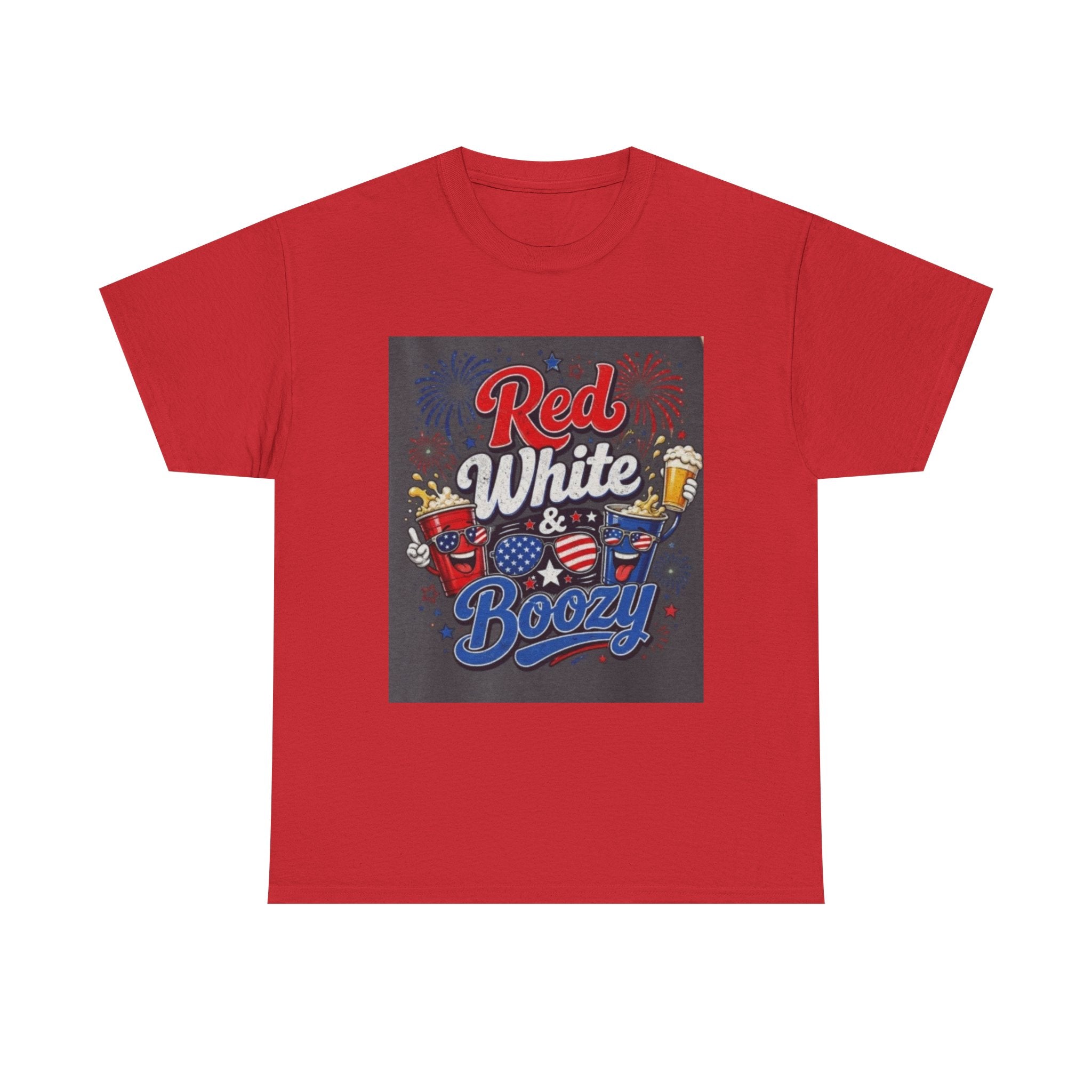 Red White & Boozy T-Shirt – Patriotic 4th of July Party Tee