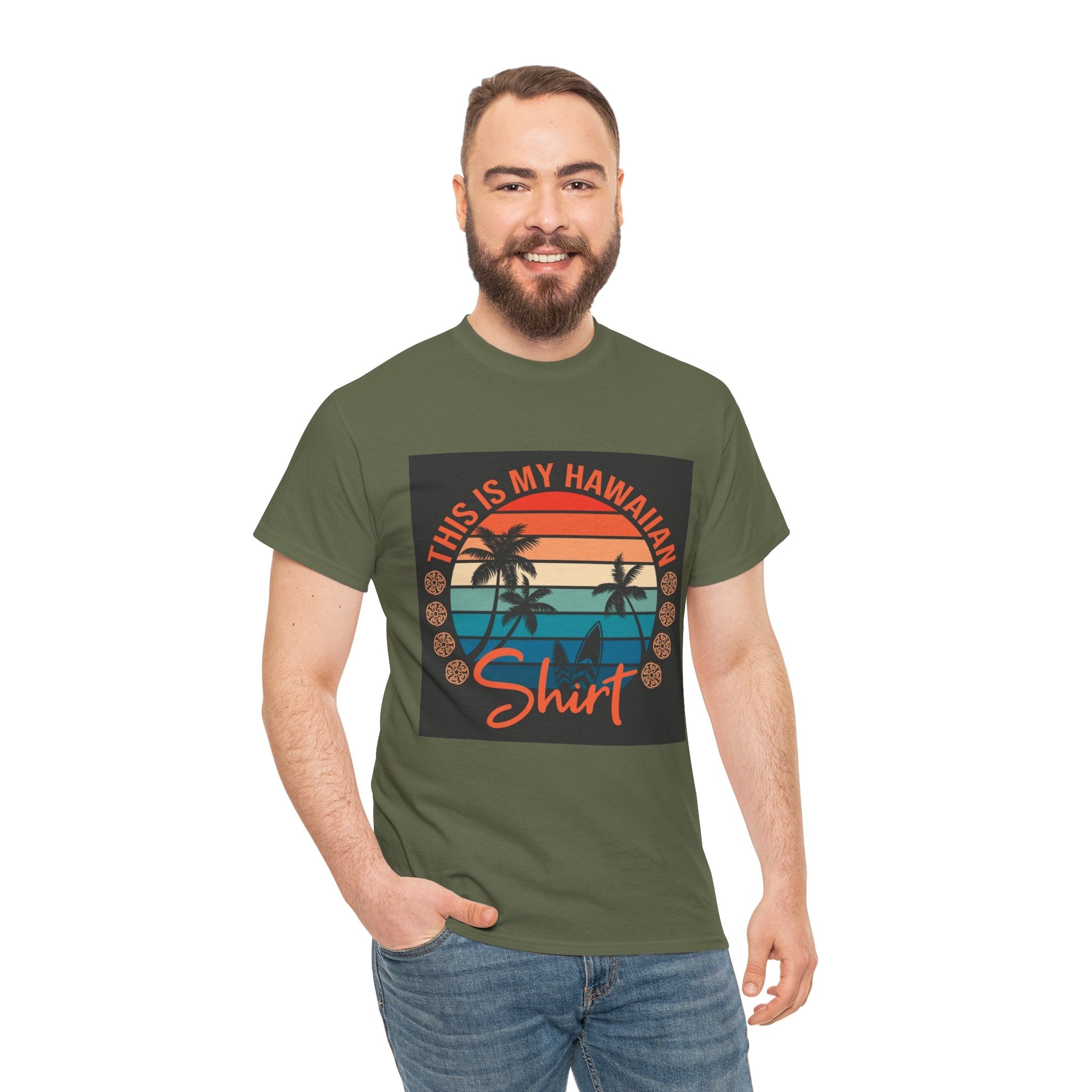 This Is My Hawaiian Shirt Tee — Vintage Sunset Palm Beach T-Shirt