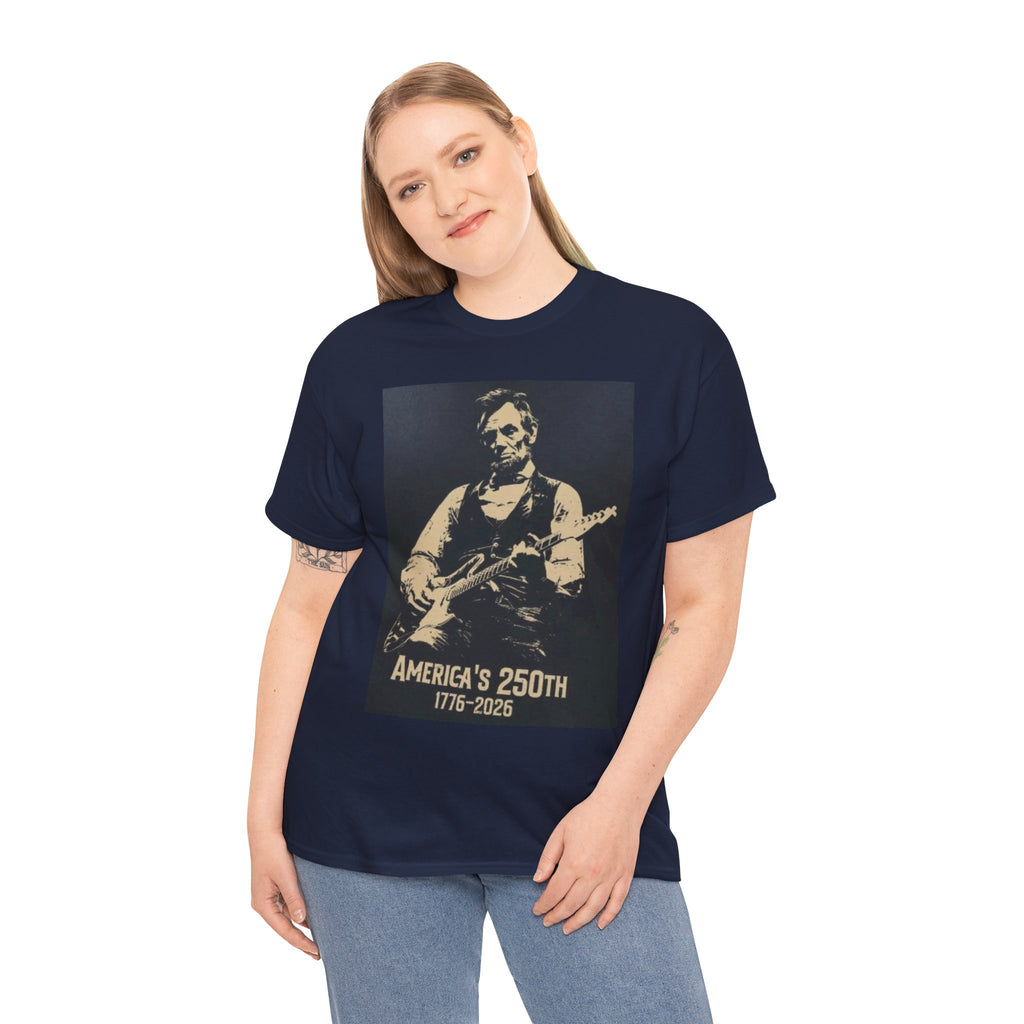 America's 250th Guitar Tee — 1776–2026 Patriotic Rock T‑Shirt