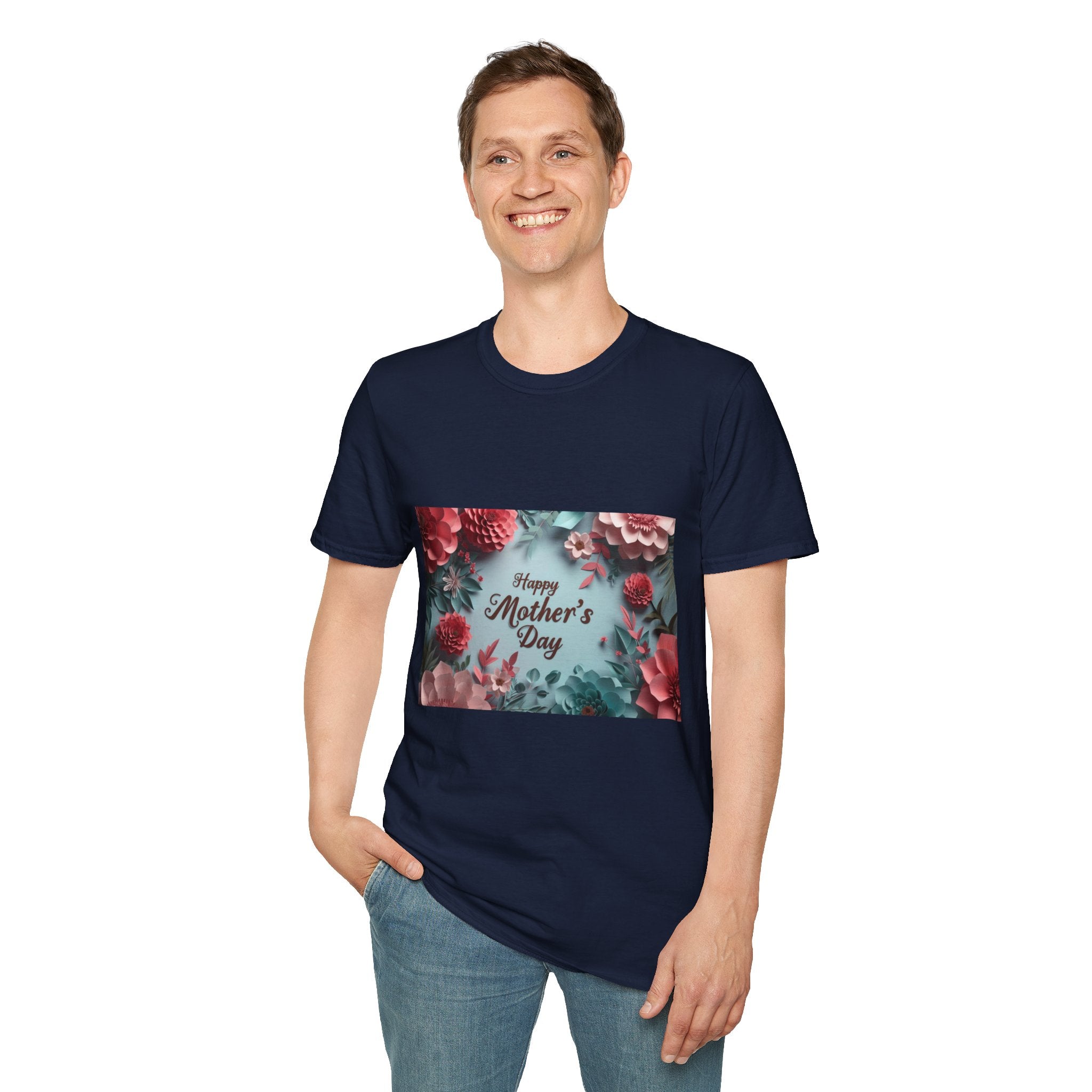 Mother's Day Floral T-Shirt — "Happy Mother's Day" Garden Bouquet Tee