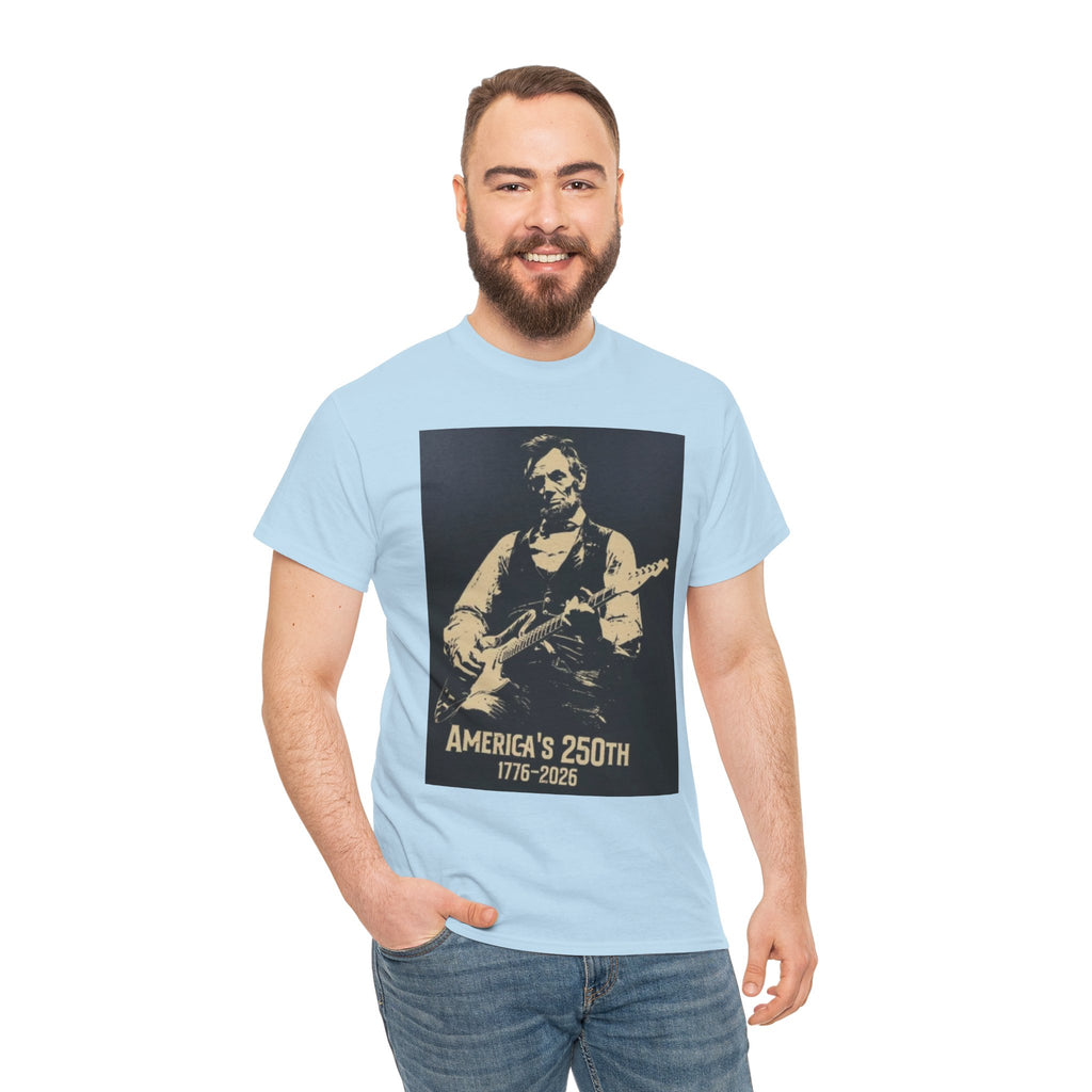 America's 250th Guitar Tee — 1776–2026 Patriotic Rock T‑Shirt