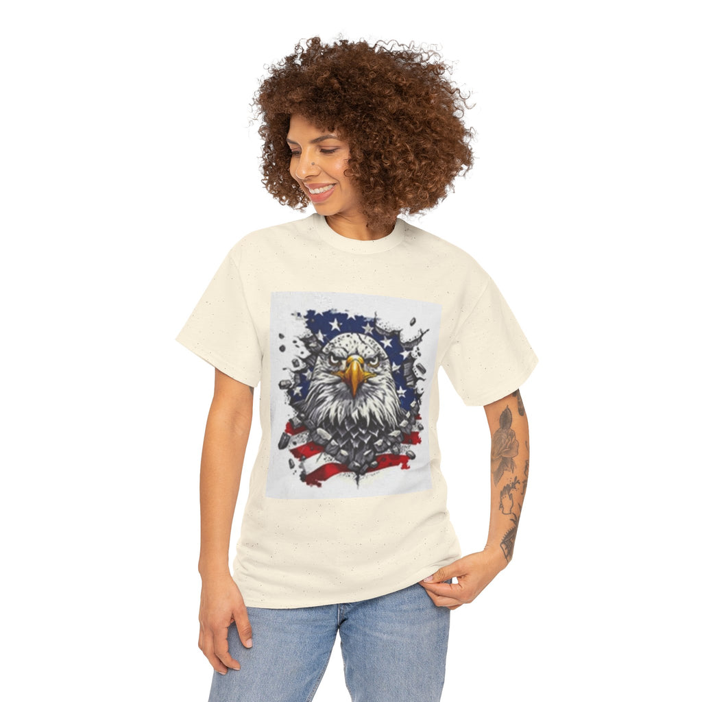 Eagle American Flag T-Shirt — Patriotic Bald Eagle Graphic Tee for 4th of July