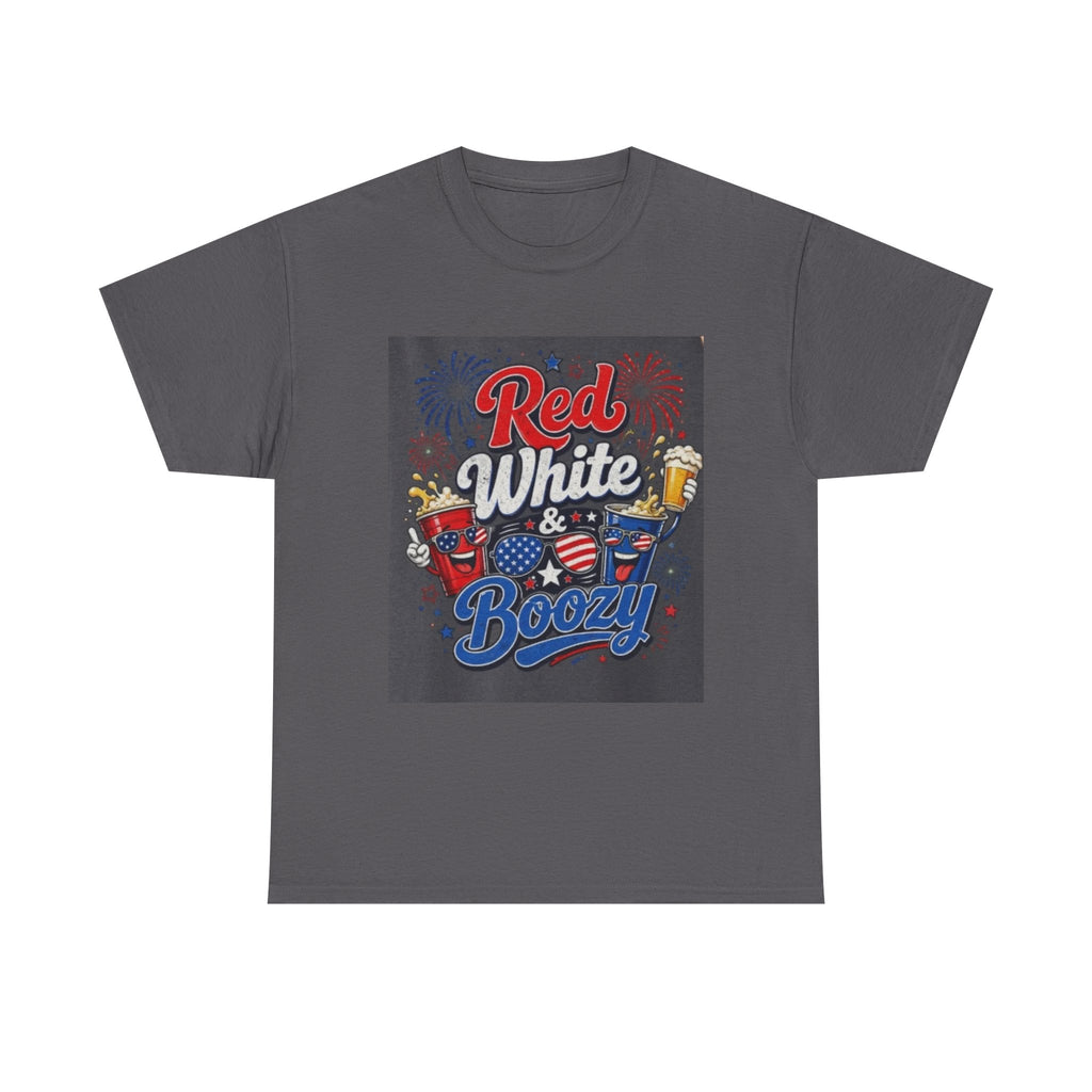 Red White & Boozy T-Shirt – Patriotic 4th of July Party Tee