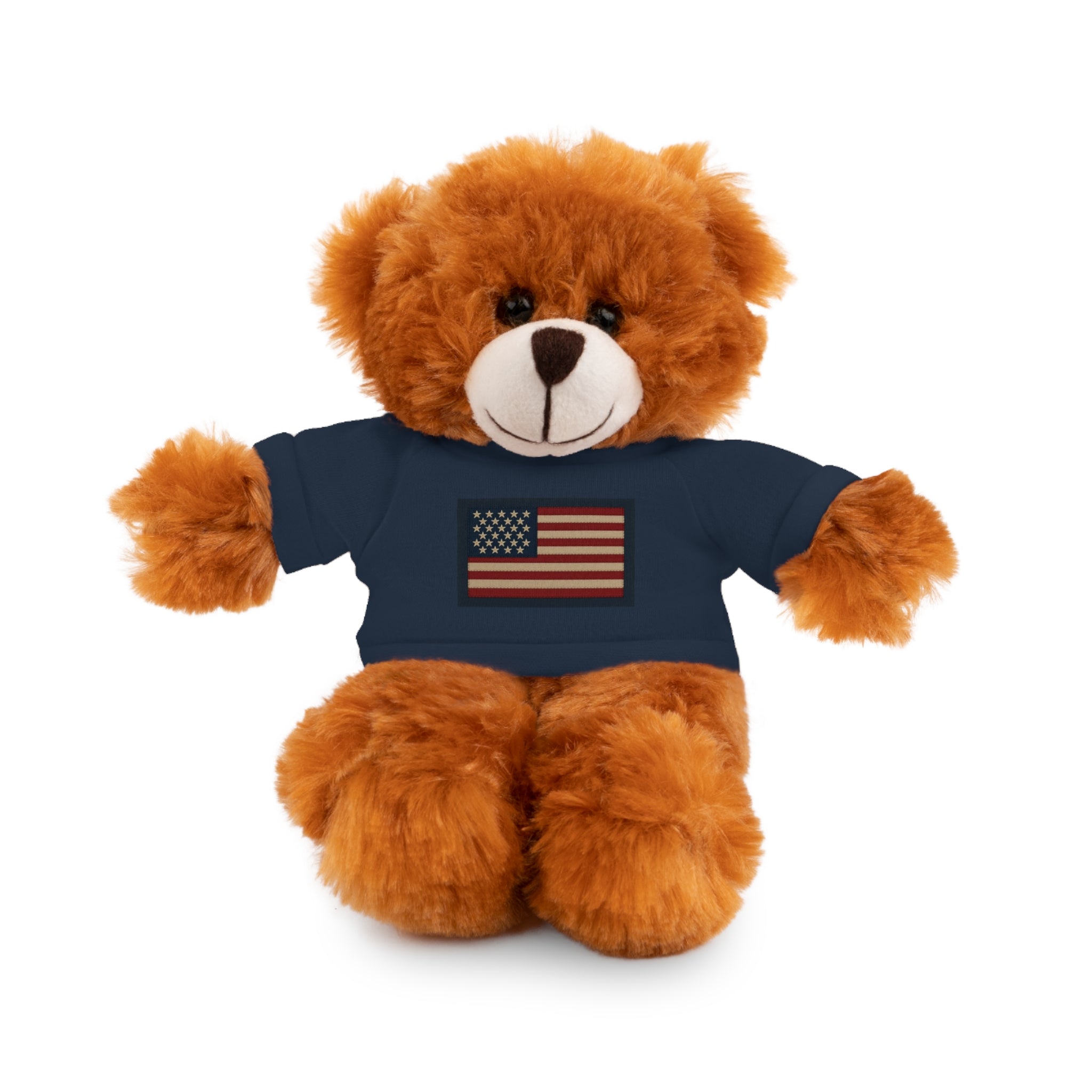 American Flag Teddy Bear with Tee — Patriotic Plush Gift