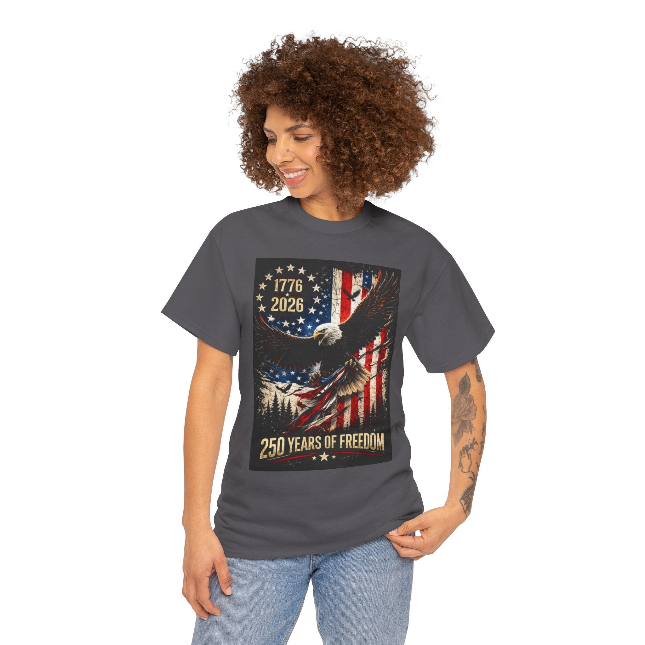 Patriotic Tee — 1776–2026 Bald Eagle "250 Years of Freedom" Shirt