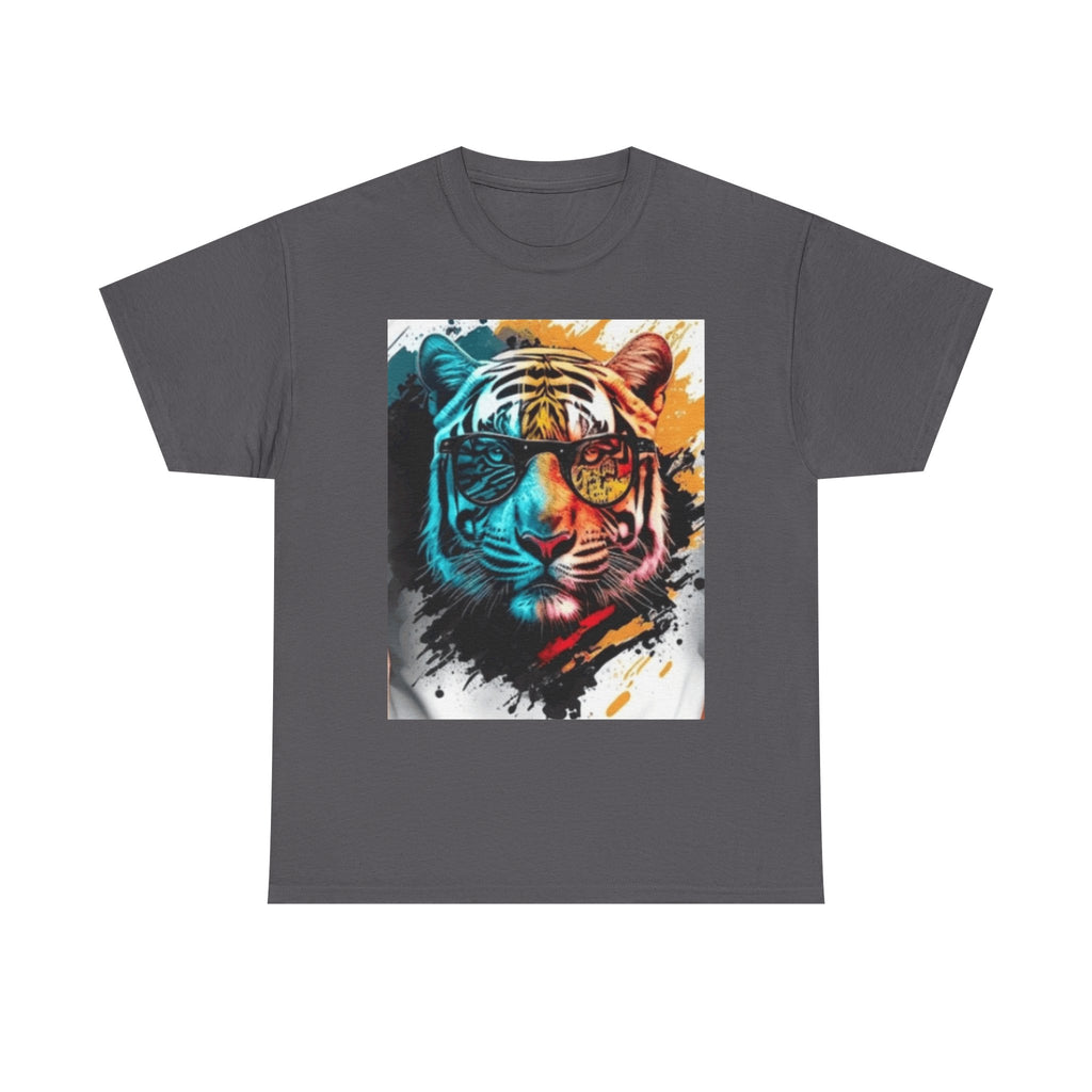Tiger Portrait T-Shirt — Colorful Abstract Tiger Face Tee