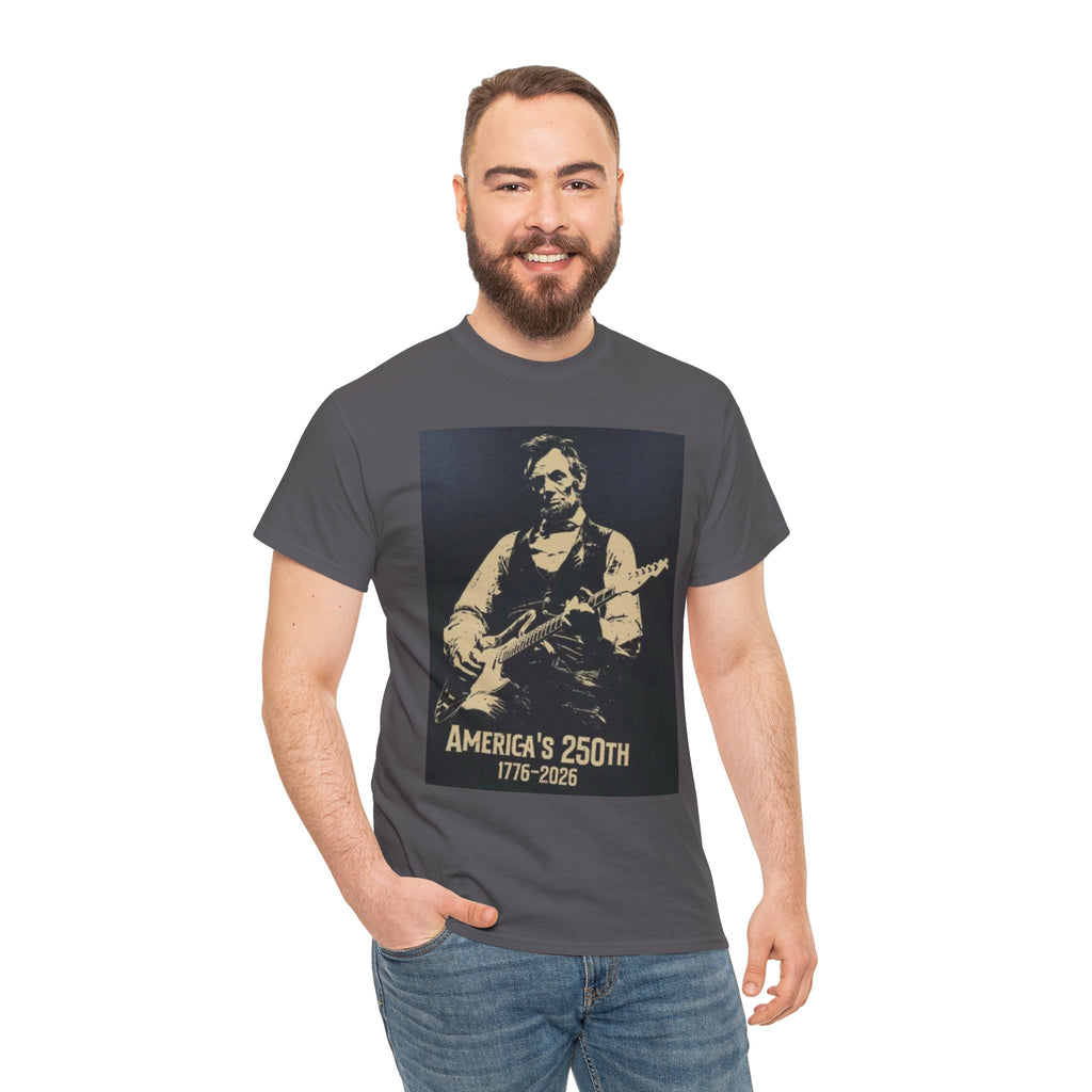 America's 250th Guitar Tee — 1776–2026 Patriotic Rock T‑Shirt