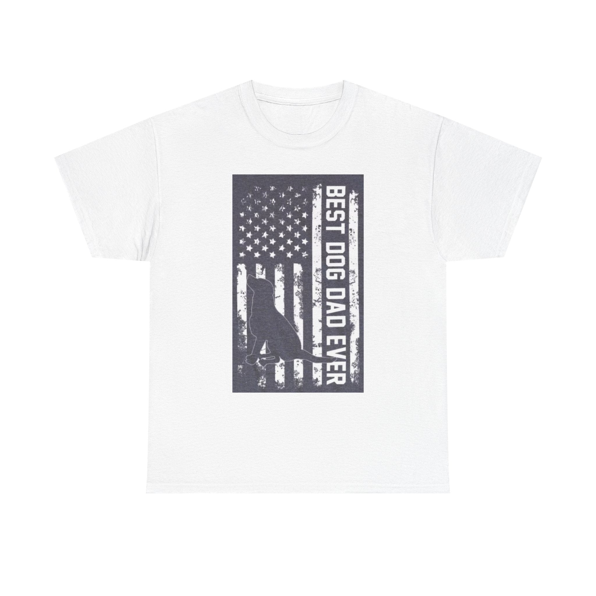 Best Dog Dad Ever T-Shirt – Patriotic American Flag Dog Dad Tee