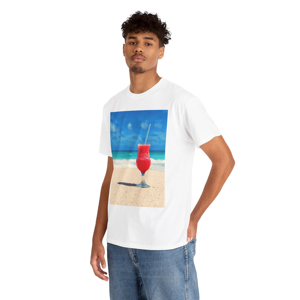 Tropical Beach Cocktail Graphic Tee (Summer Vacation Drink)