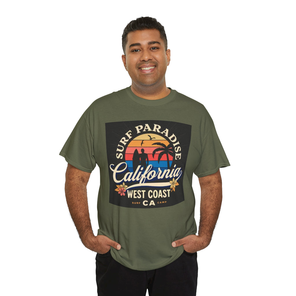 California Surf Paradise Tee — West Coast CA Vintage Sunset Graphic T-Shirt