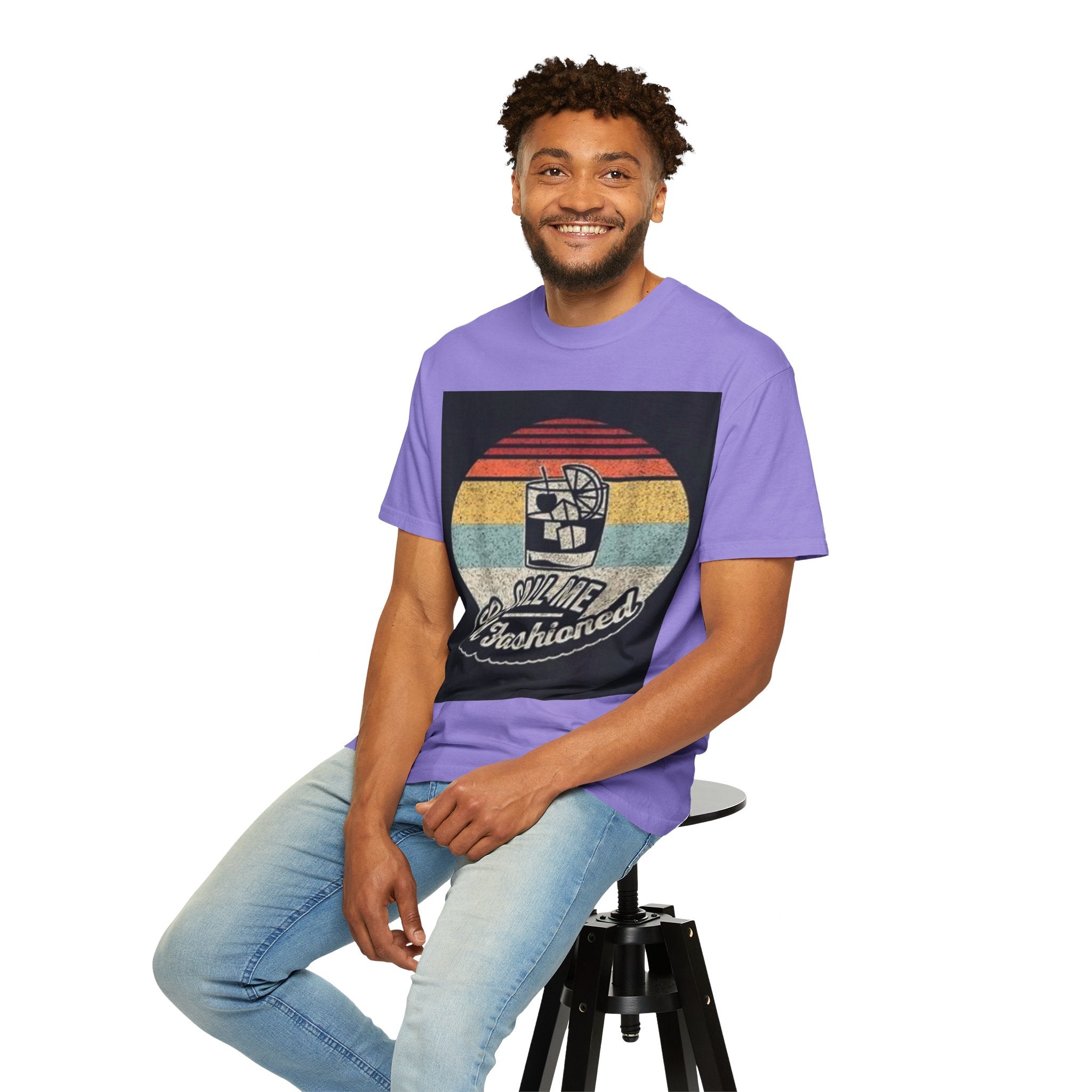 T-Shirt — "Call Me Old Fashioned" Retro Cocktail Graphic Tee