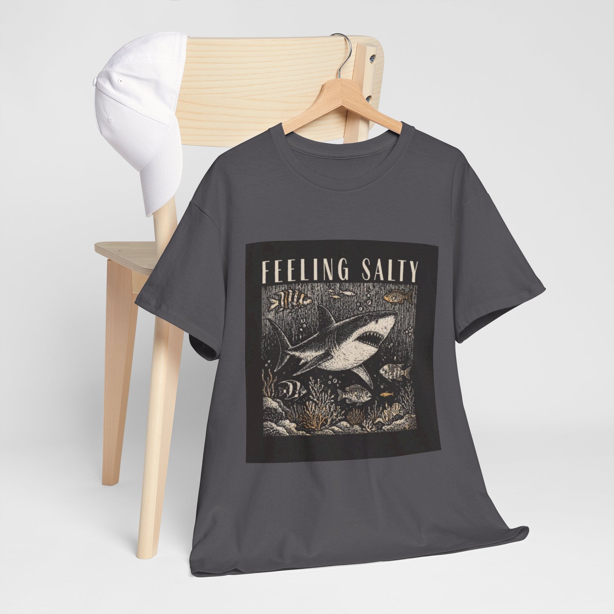 Feeling Salty Shark T-Shirt – Vintage Ocean Graphic Tee