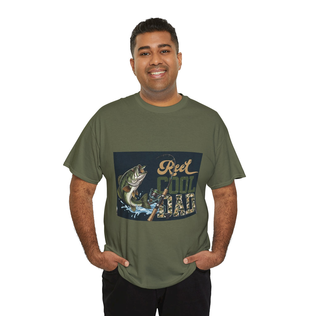Fishing T-Shirt — "Reel Cool Dad" Graphic Tee