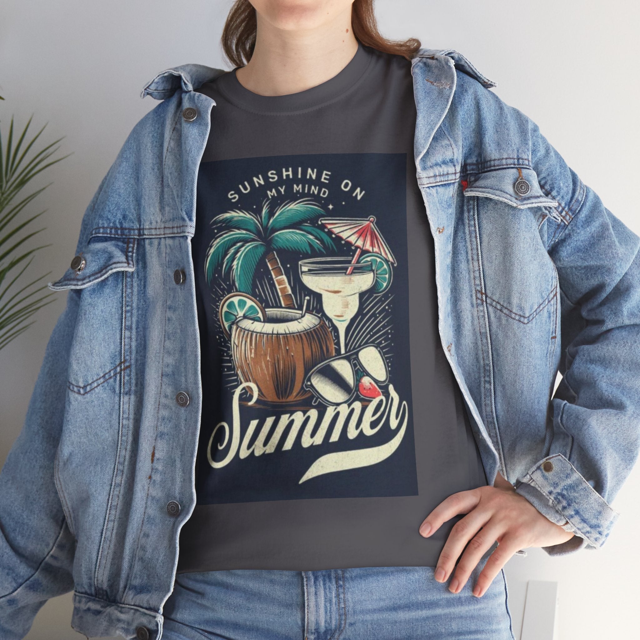 Summer Cocktail Tee — "Sunshine On My Mind" Tropical Beach T-Shirt