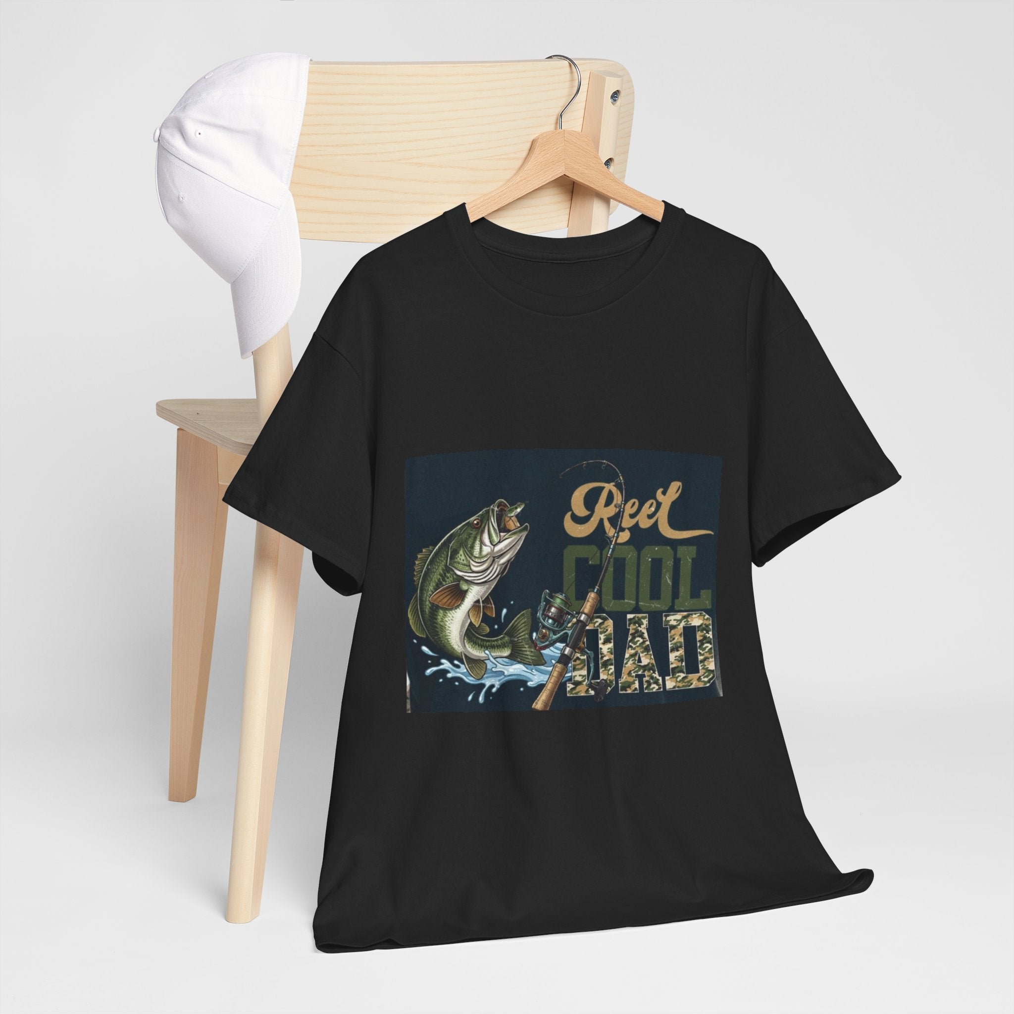Fishing T-Shirt — "Reel Cool Dad" Graphic Tee