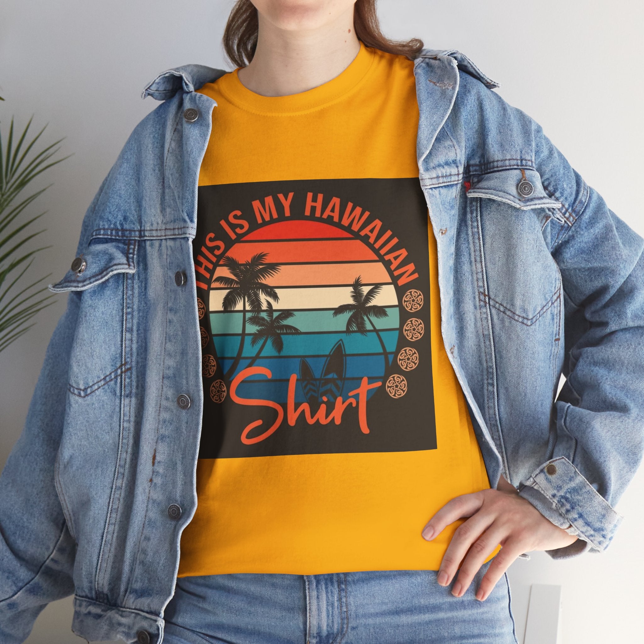 This Is My Hawaiian Shirt Tee — Vintage Sunset Palm Beach T-Shirt