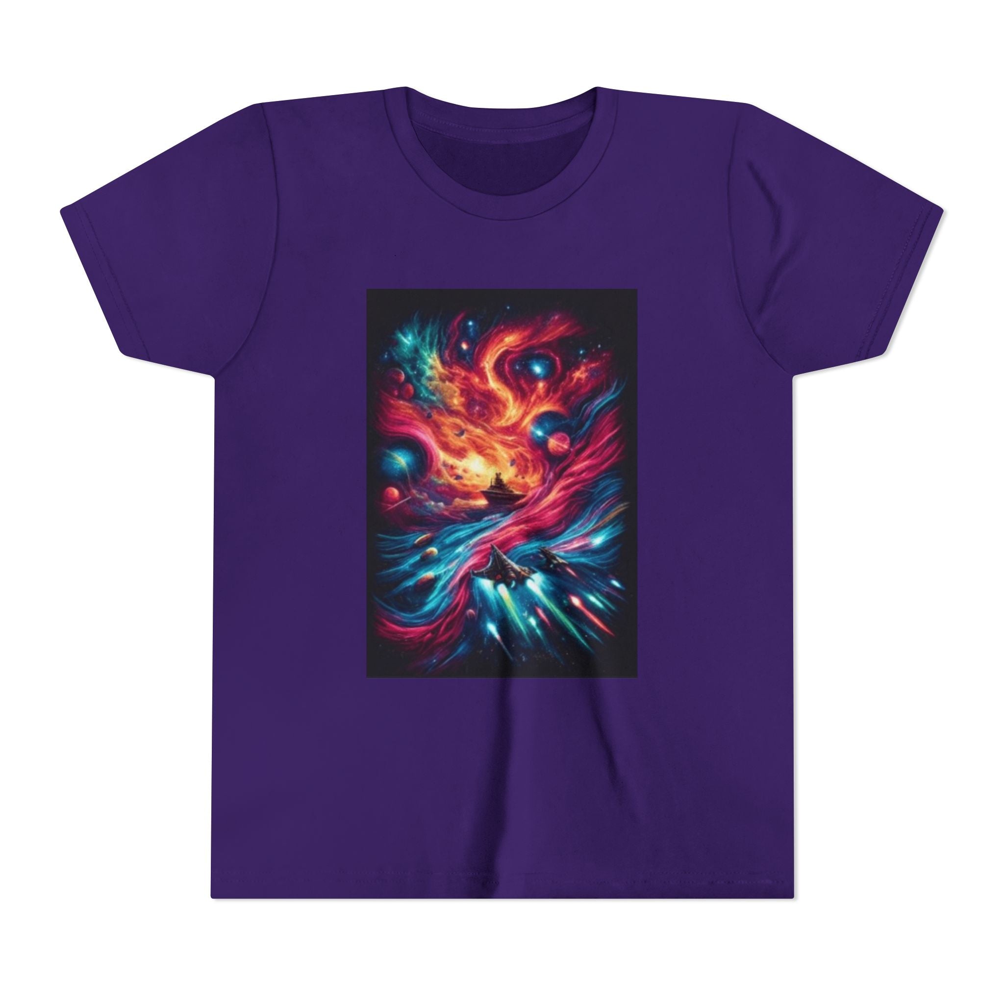 Youth Tee — Cosmic Phoenix Abstract Galaxy Art