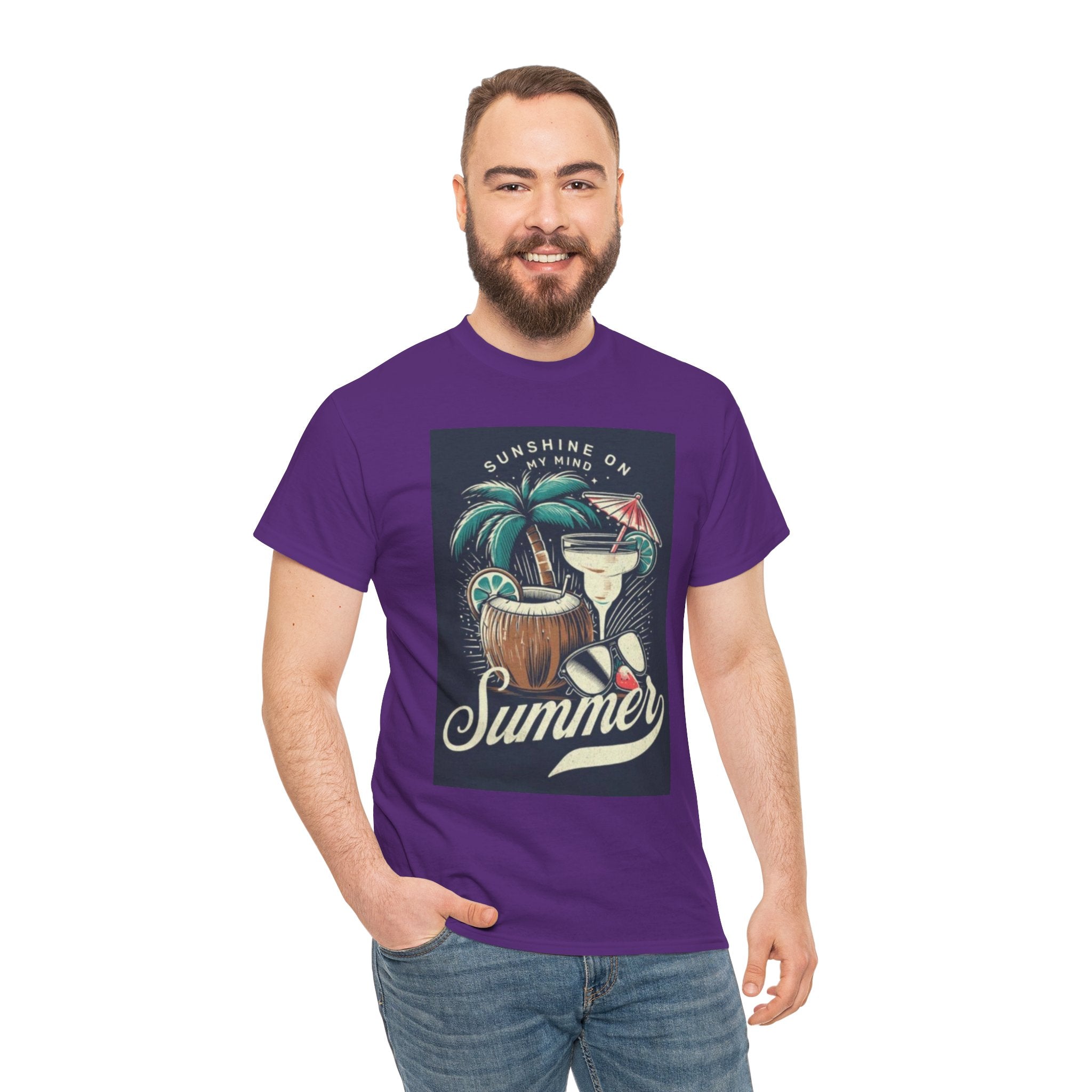 Summer Cocktail Tee — "Sunshine On My Mind" Tropical Beach T-Shirt